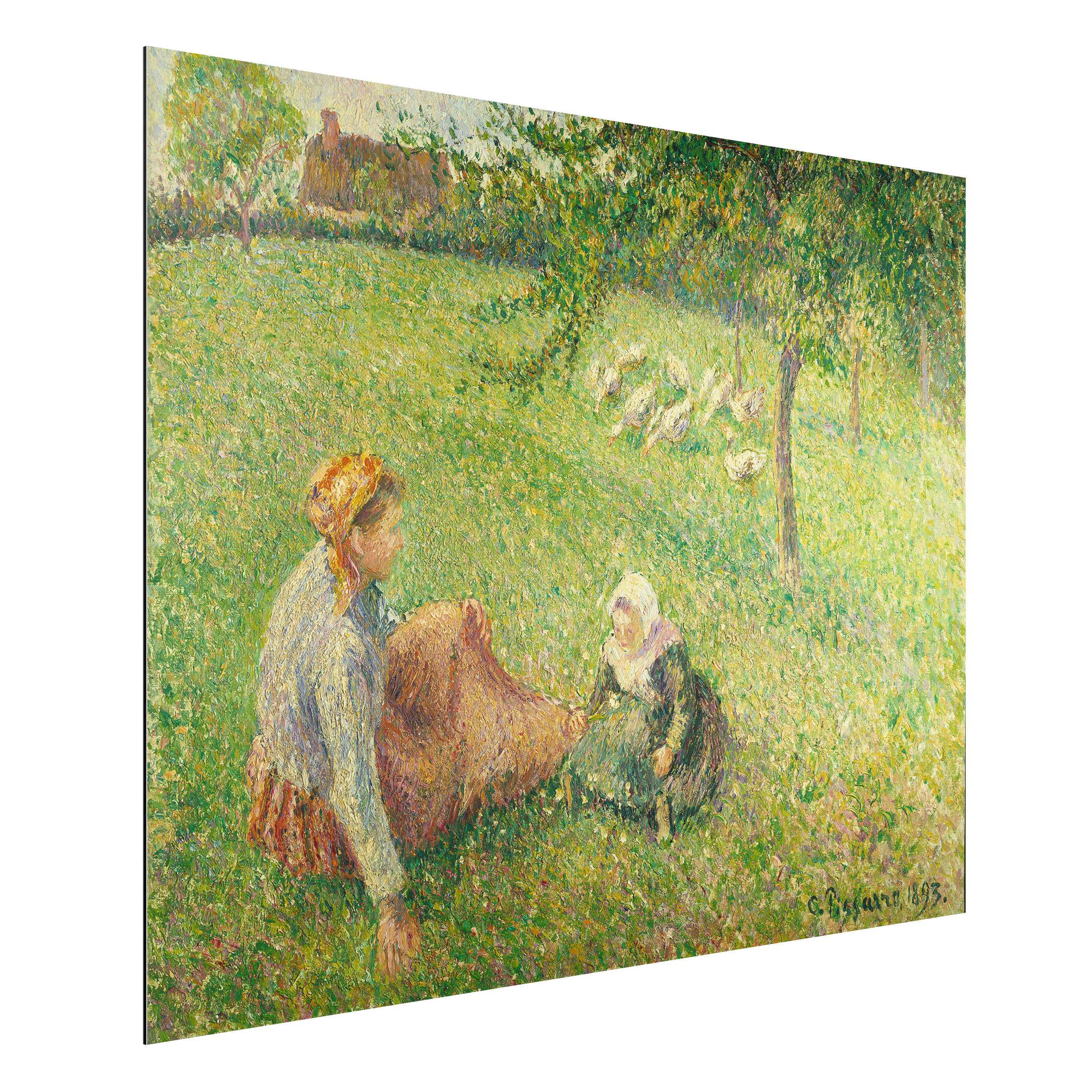 Alu-Dibond Outdoor Bild Camille Pissarro - Gänsehirtin
