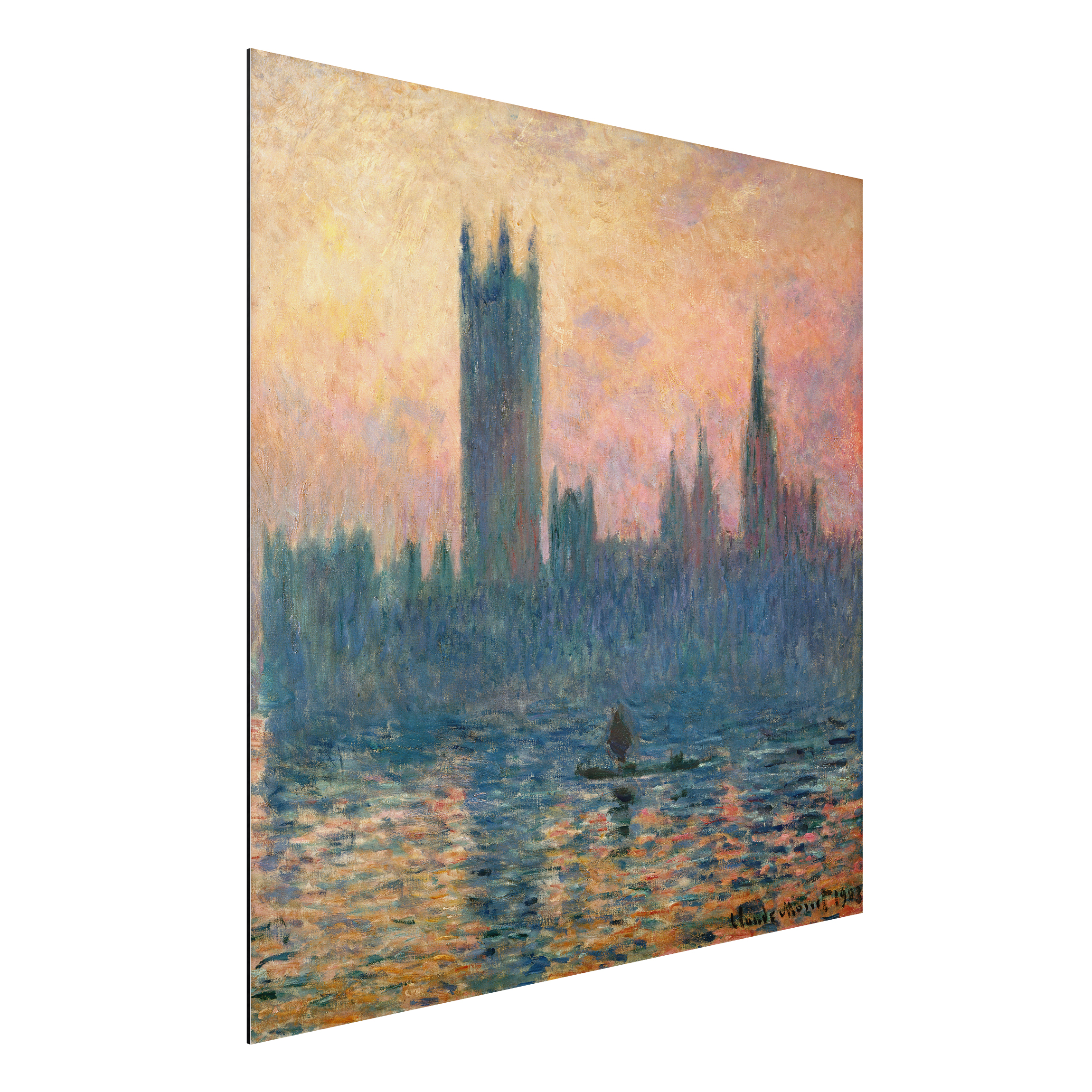 Alu-Dibond Outdoor Bild Claude Monet - London Sonnenuntergang