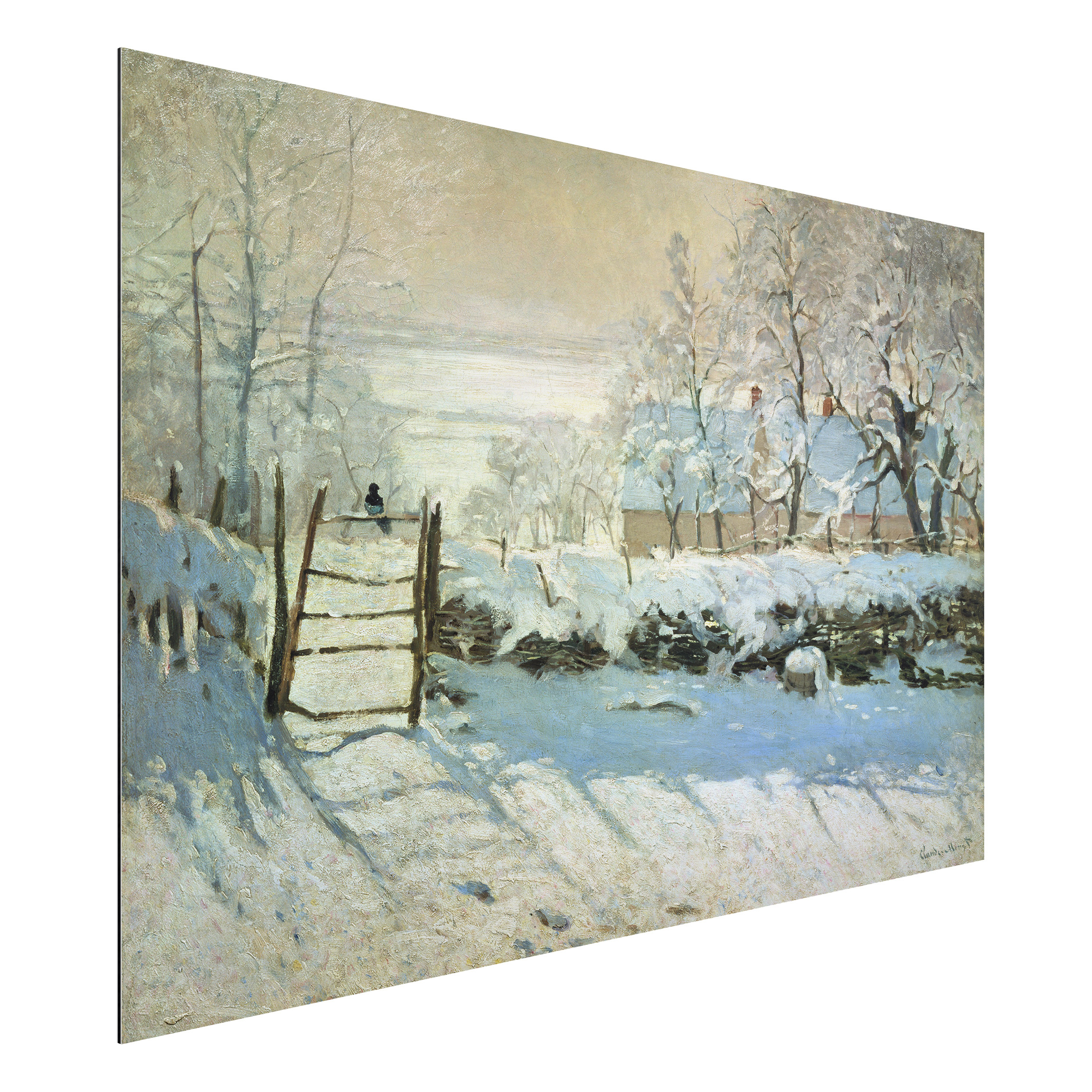 Alu-Dibond Outdoor Bild Claude Monet - Die Elster