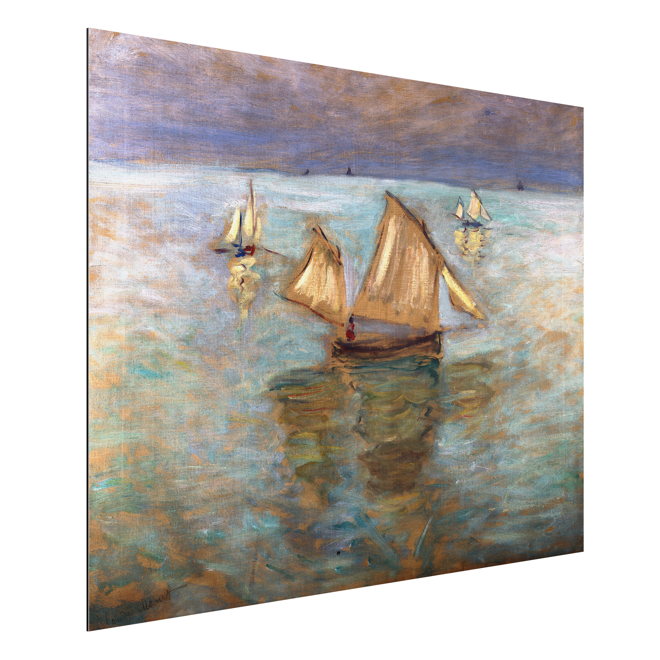 Alu-Dibond Outdoor Bild Claude Monet - Fischerboote