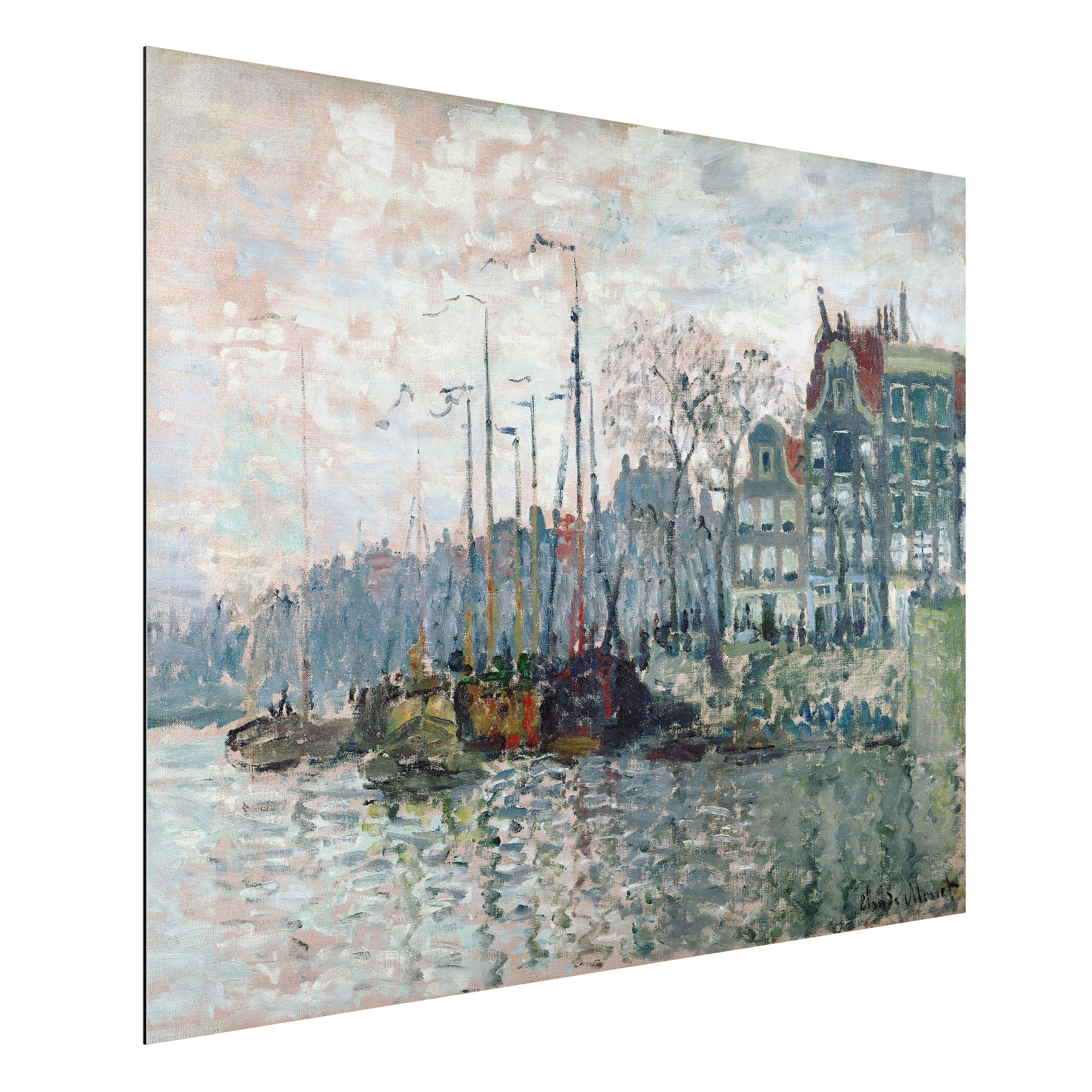 Alu-Dibond Outdoor Bild Claude Monet - Kromme Waal Amsterdam