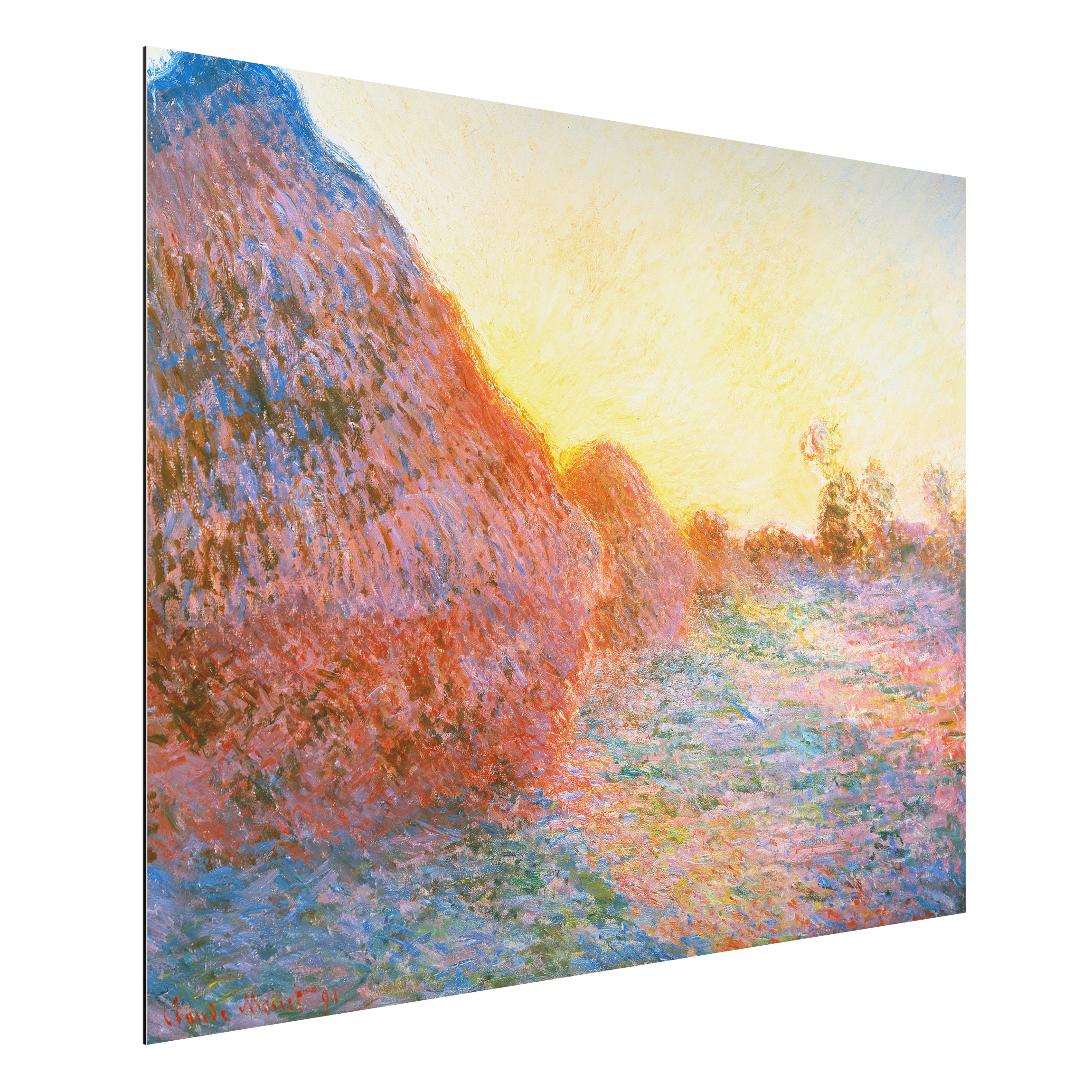 Alu-Dibond Outdoor Bild Claude Monet - Strohschober