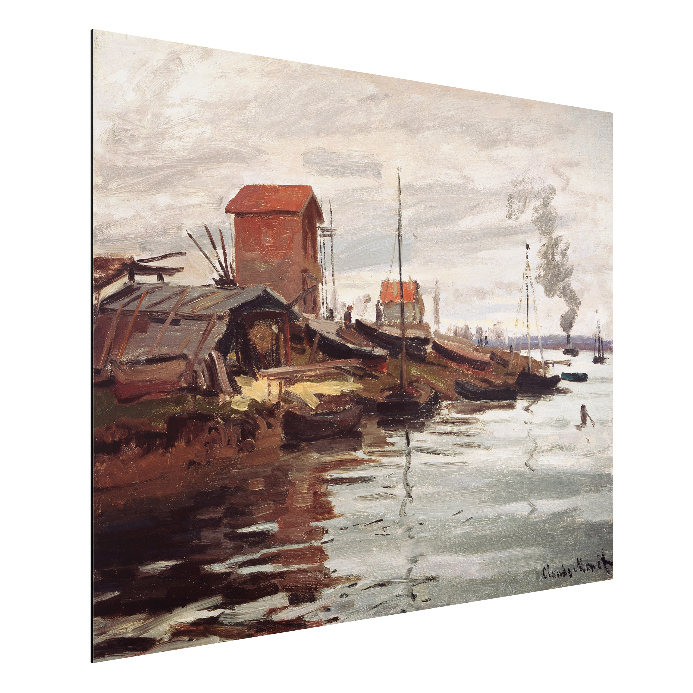 Alu-Dibond Outdoor Bild Claude Monet - Seine Petit-Gennevilliers