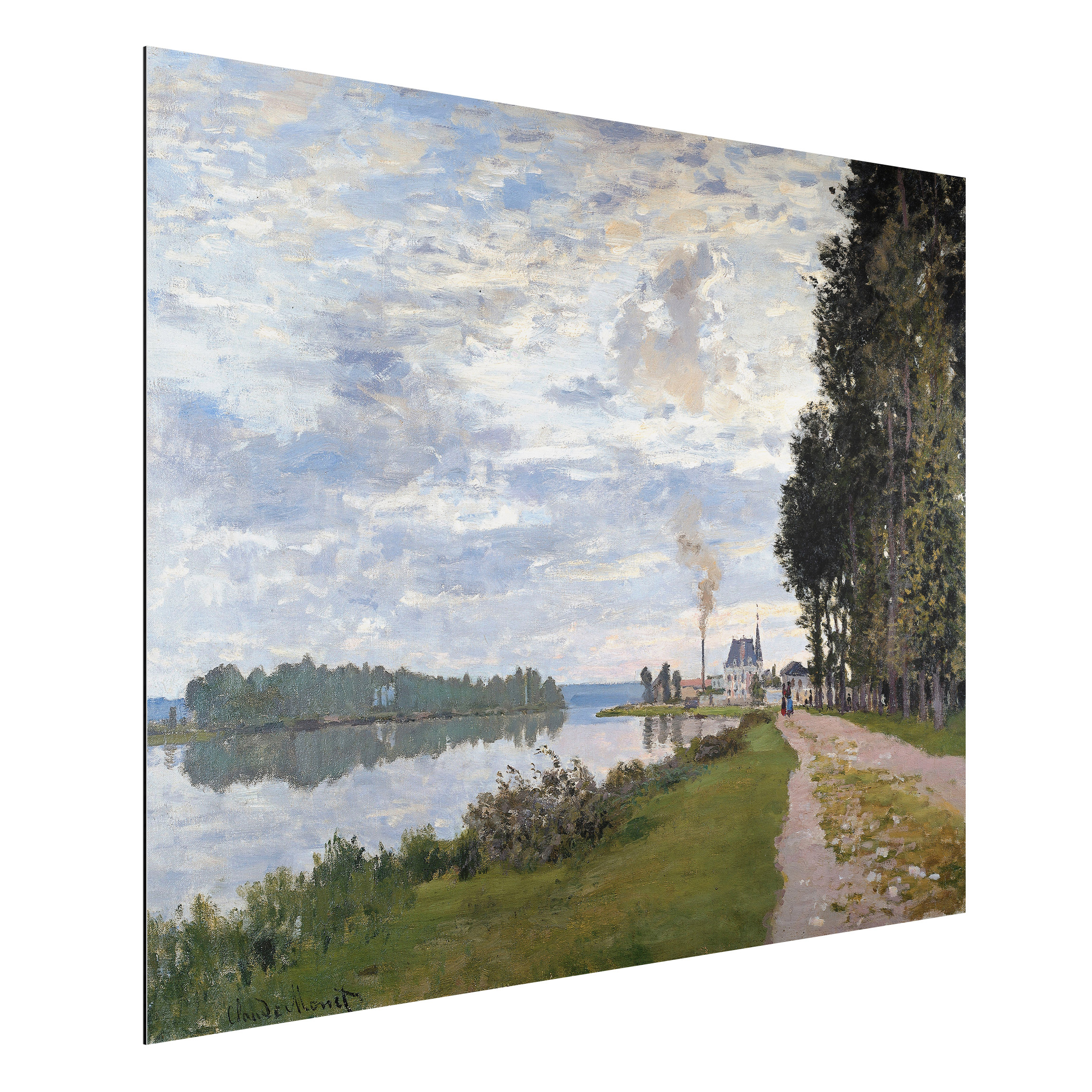 Alu-Dibond Outdoor Bild Claude Monet - Ufer Argenteuil