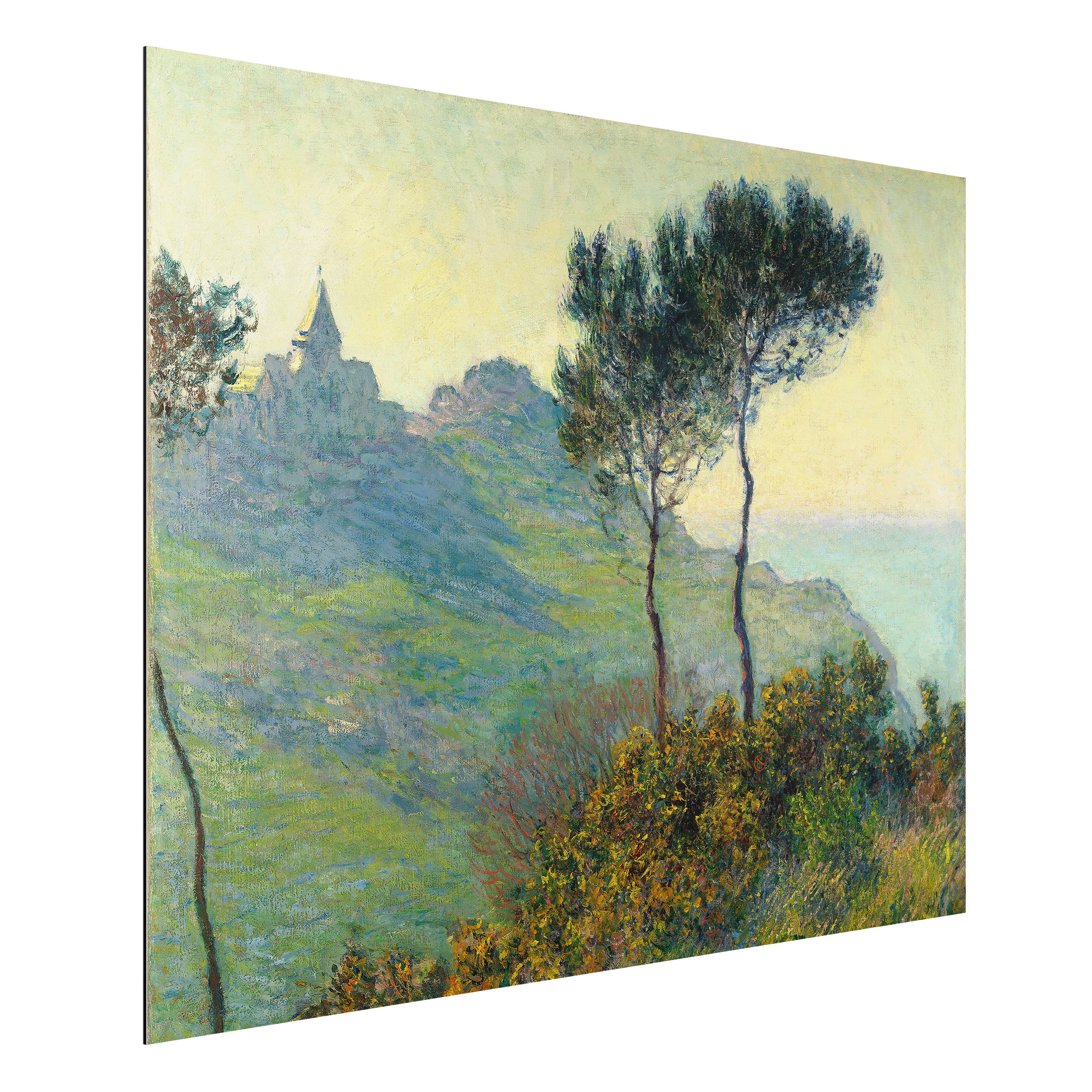 Alu-Dibond Outdoor Bild Claude Monet - Varengeville Abendsonne