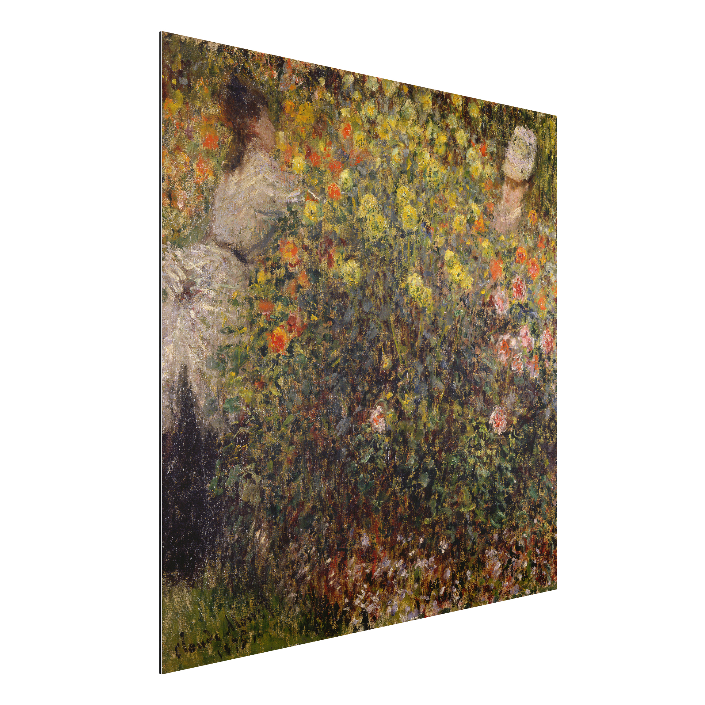 Alu-Dibond Outdoor Bild Claude Monet - Blumengarten