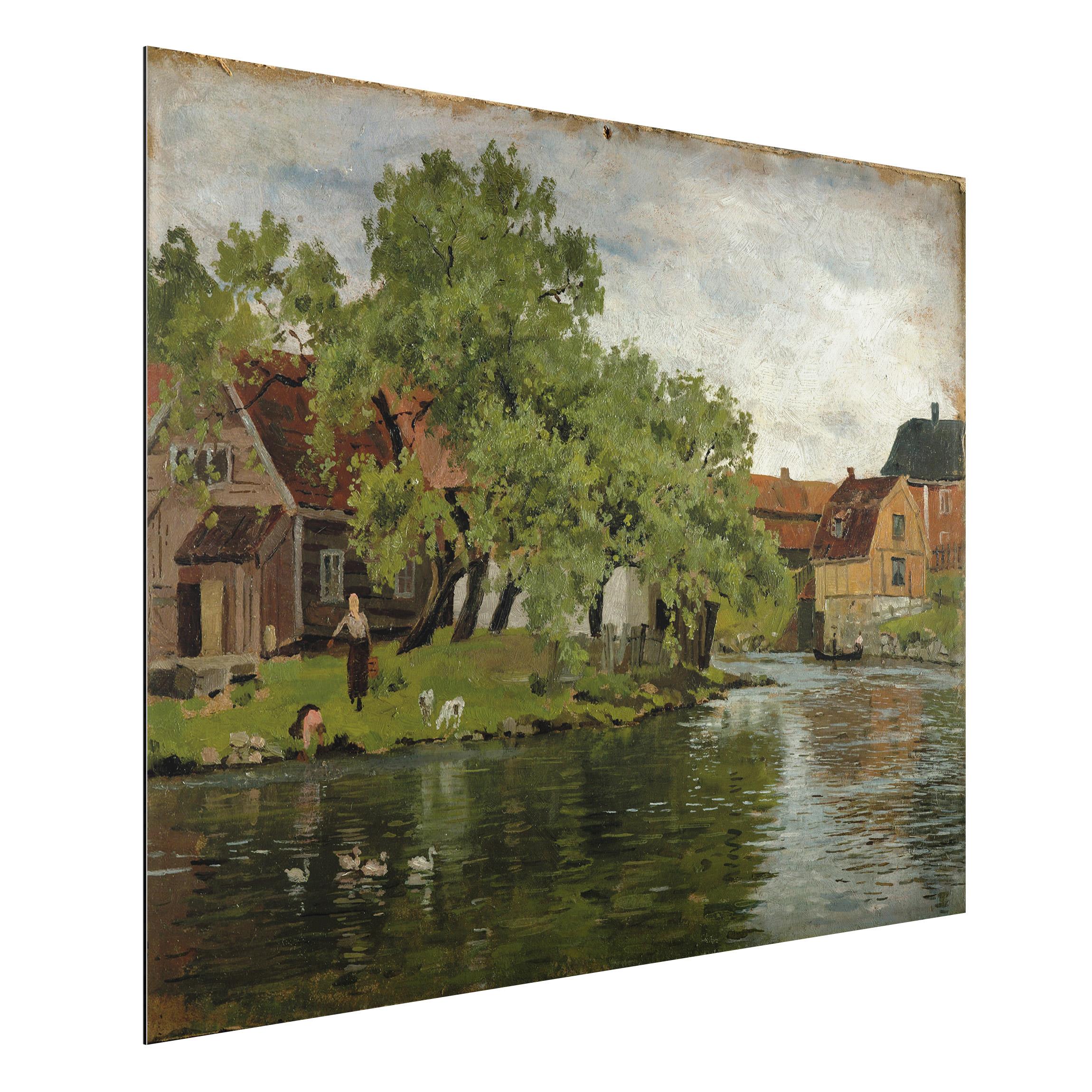 Alu-Dibond Outdoor Bild Edvard Munch - Fluss Akerselven