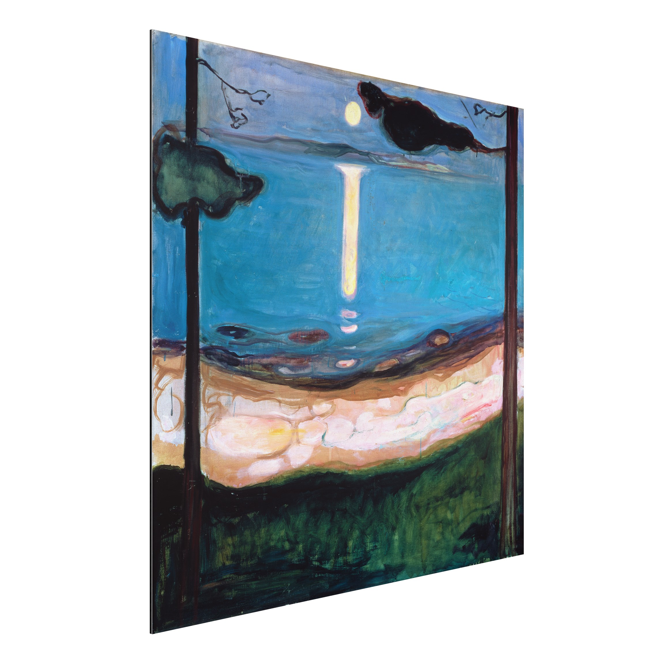 Alu-Dibond Outdoor Bild Edvard Munch - Mondnacht