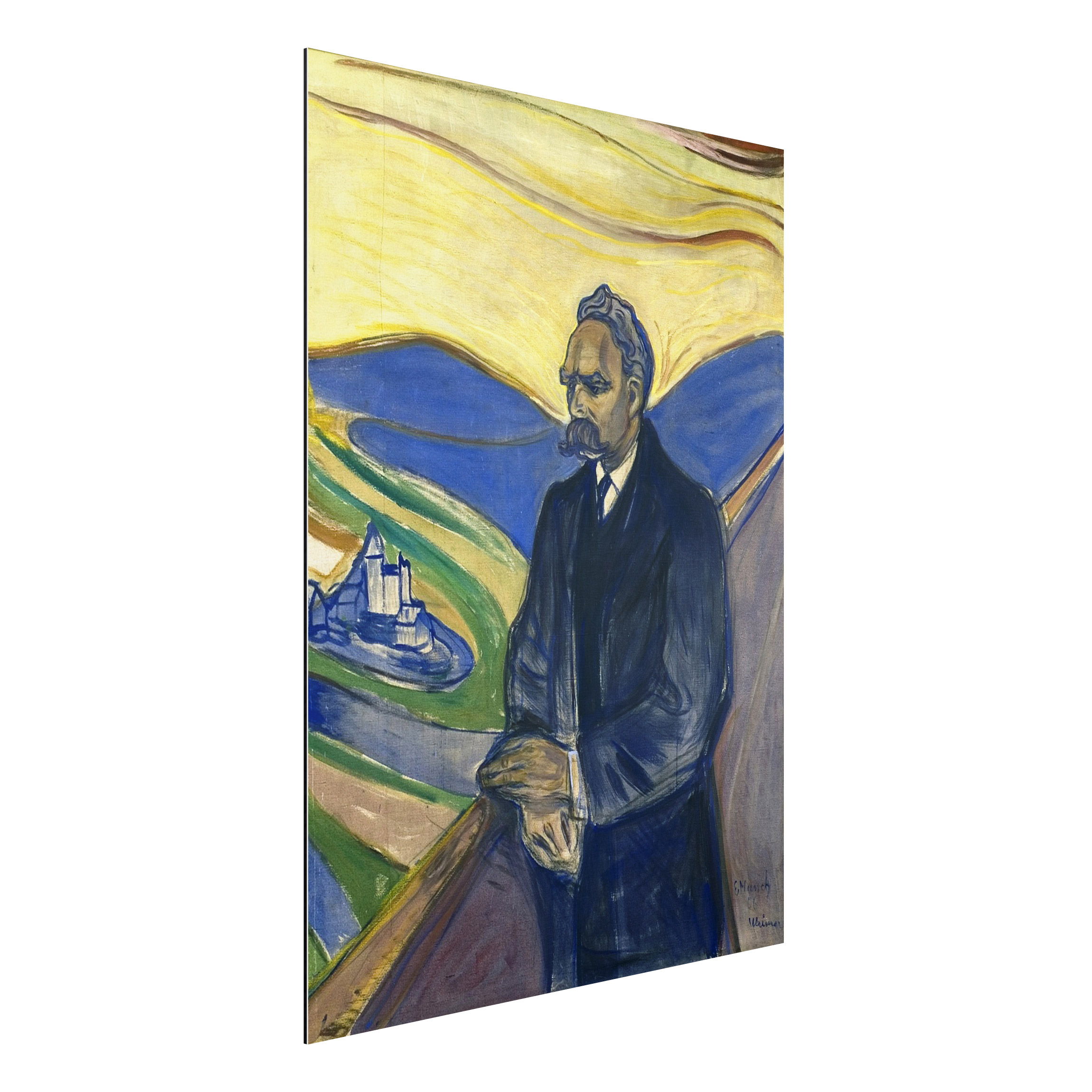 Alu-Dibond Outdoor Bild Edvard Munch - Porträt Nietzsche