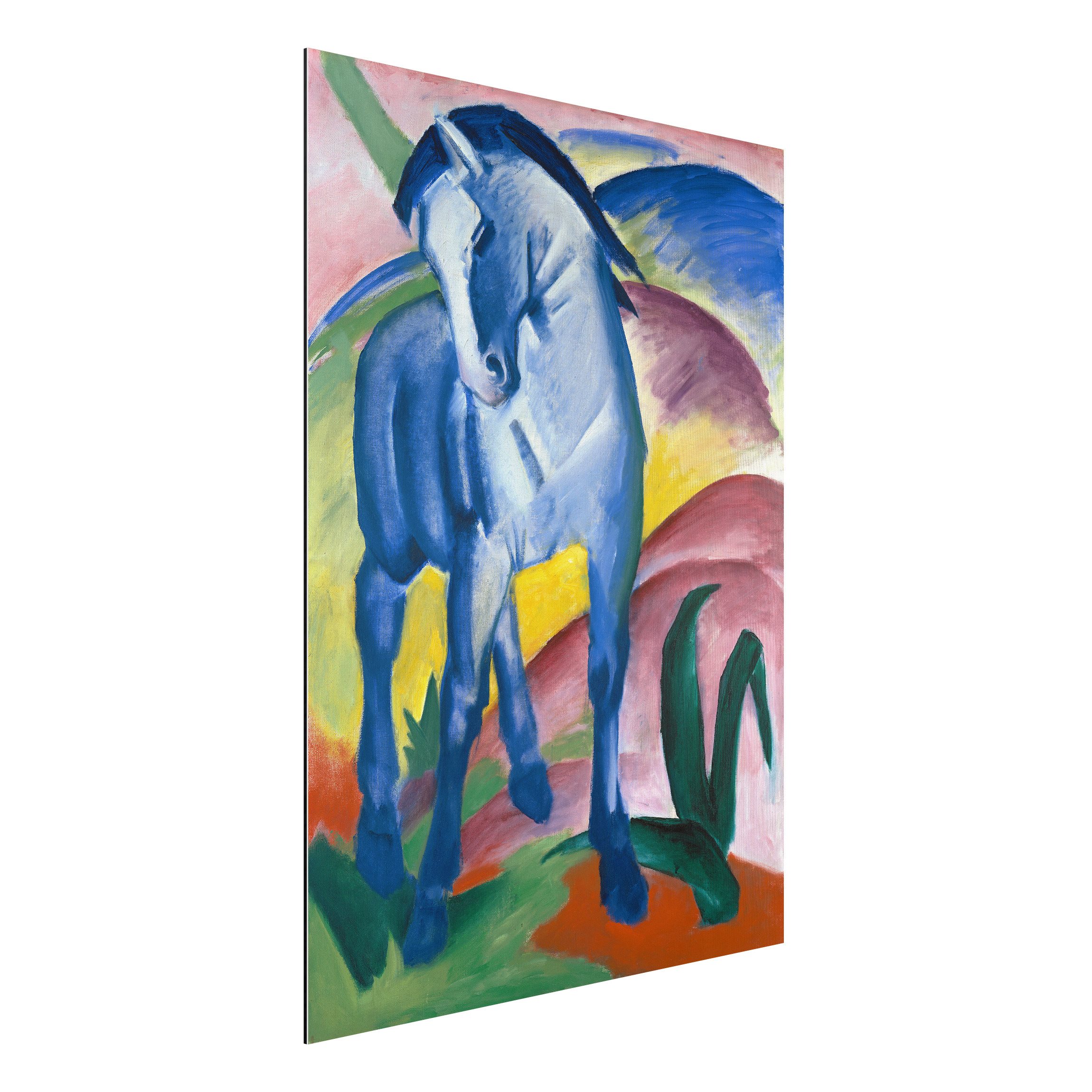 Alu-Dibond Outdoor Bild Franz Marc - Blaues Pferd
