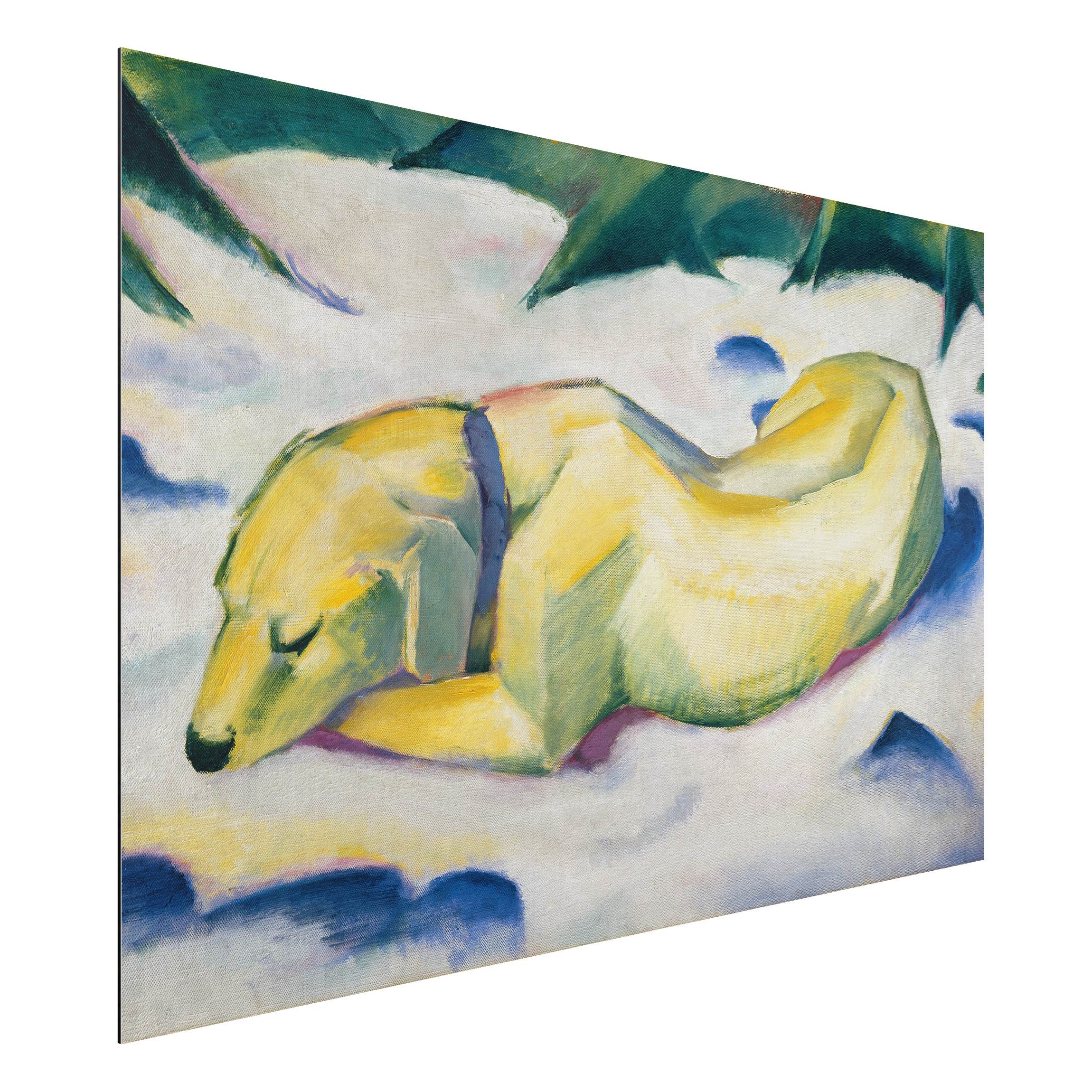 Alu-Dibond Kunstdruck Franz Marc - Liegender Hund