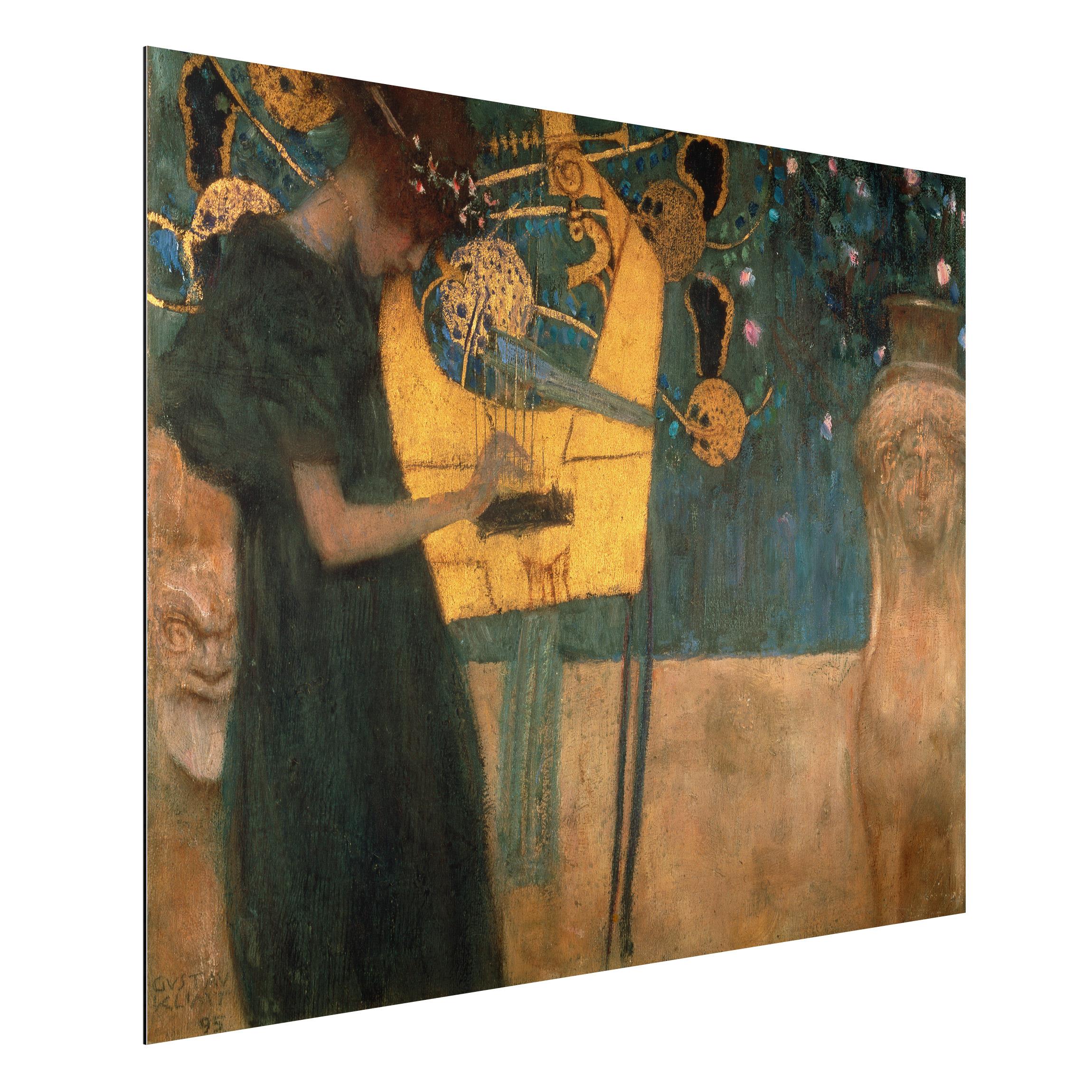 Alu-Dibond Kunstdruck Gustav Klimt - Die Musik