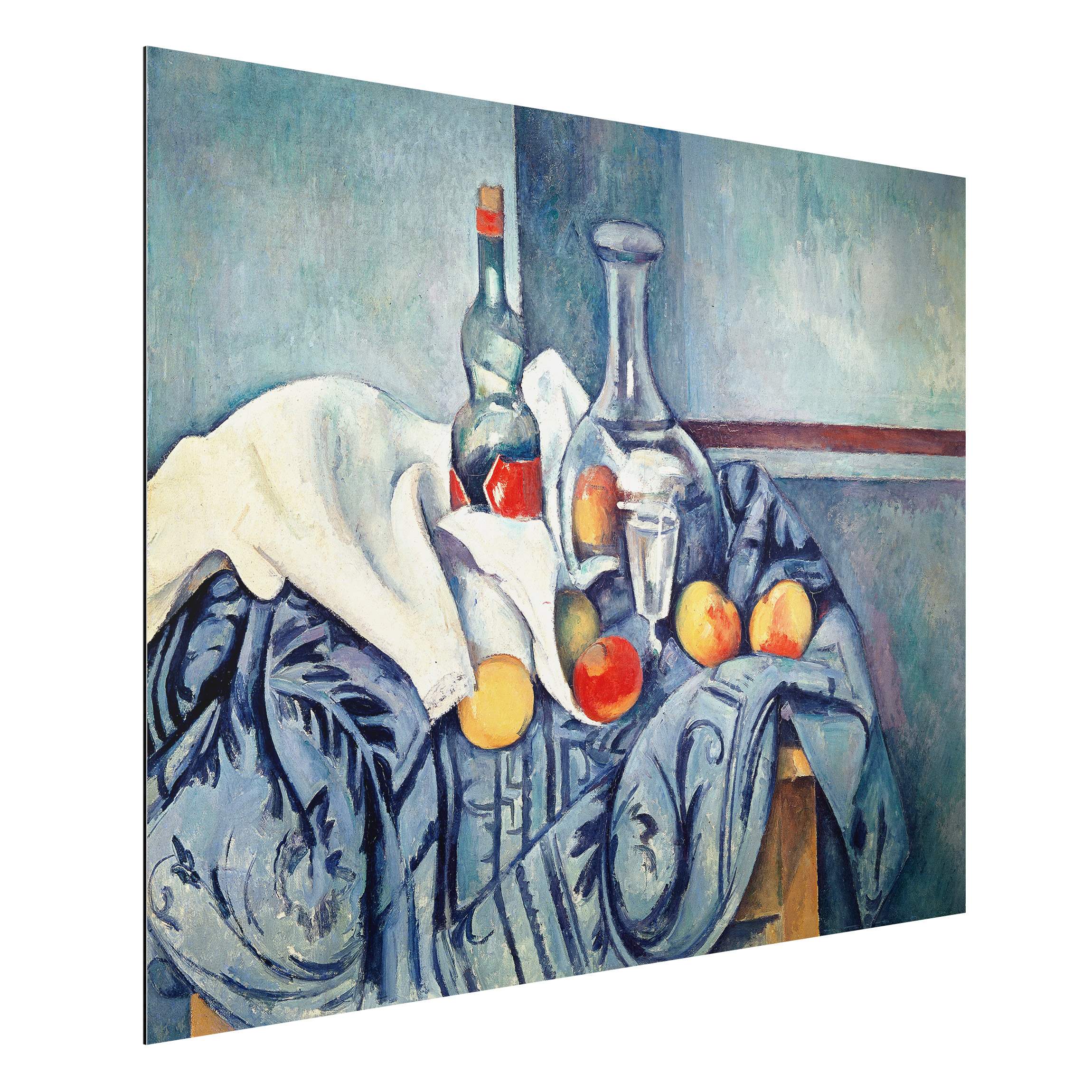 Alu-Dibond Outdoor Bild Paul Cézanne - Stillleben Pfirsiche
