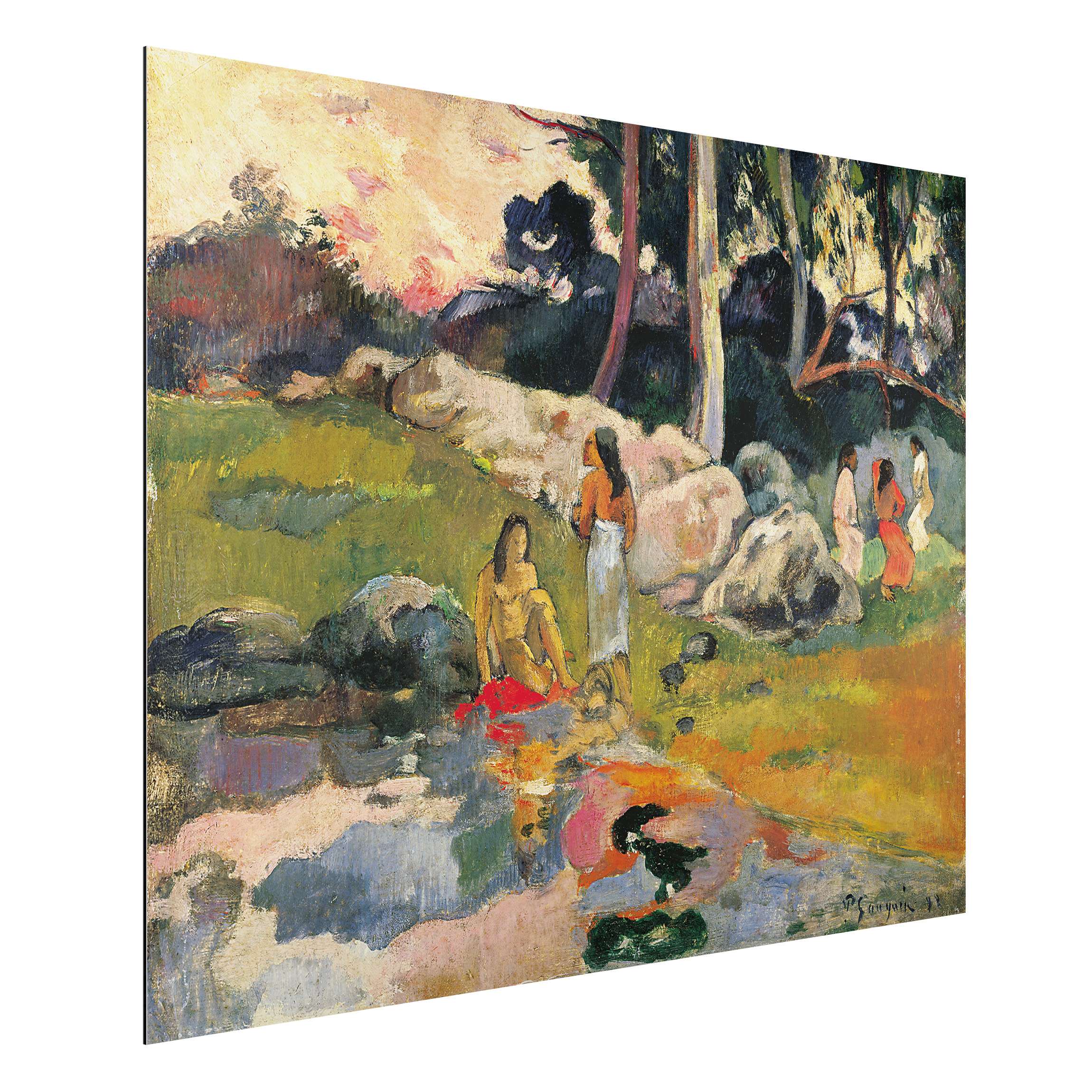 Alu-Dibond Outdoor Bild Paul Gauguin - Flussufer