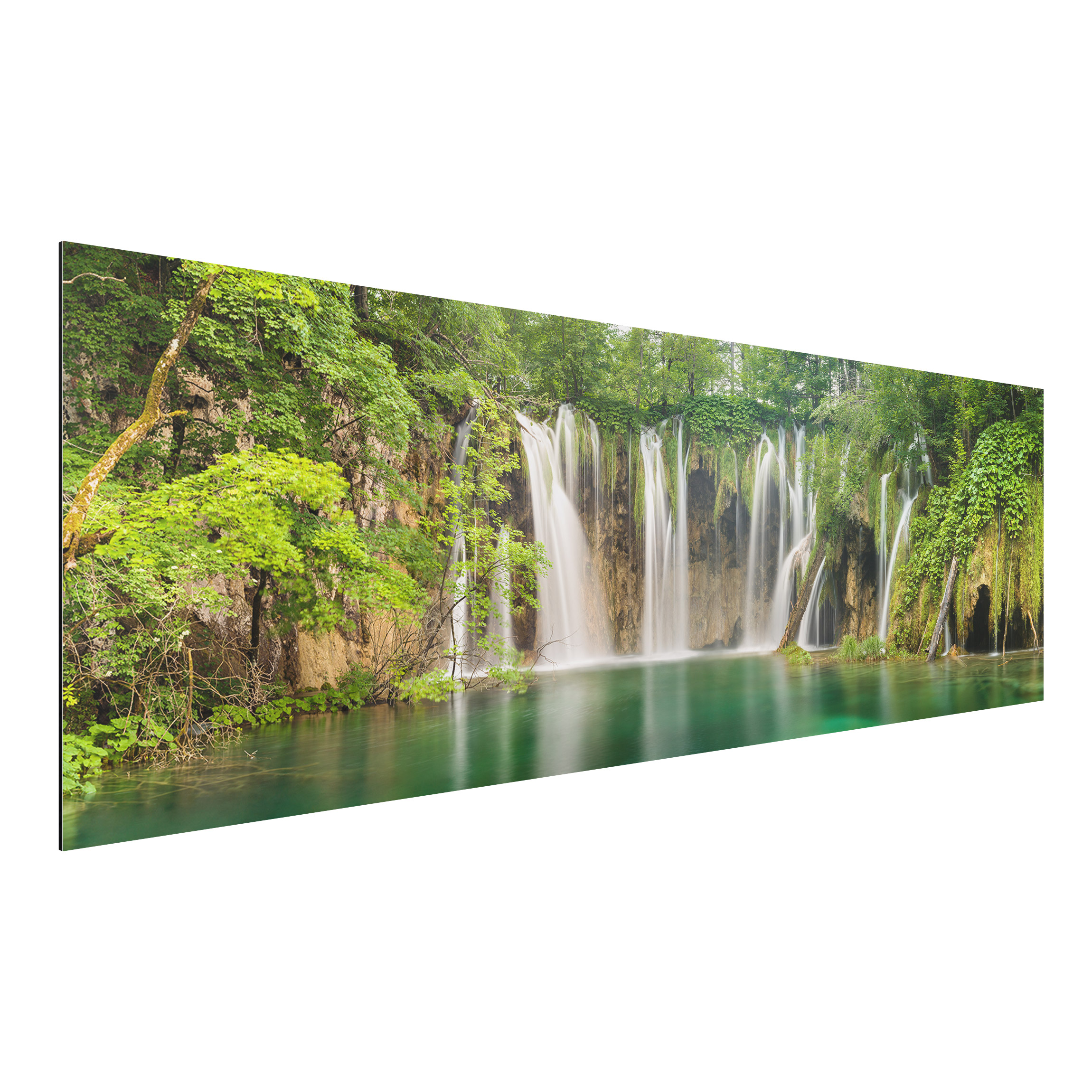 Alu-Dibond Outdoor Bild Wasserfall Plitvicer Seen