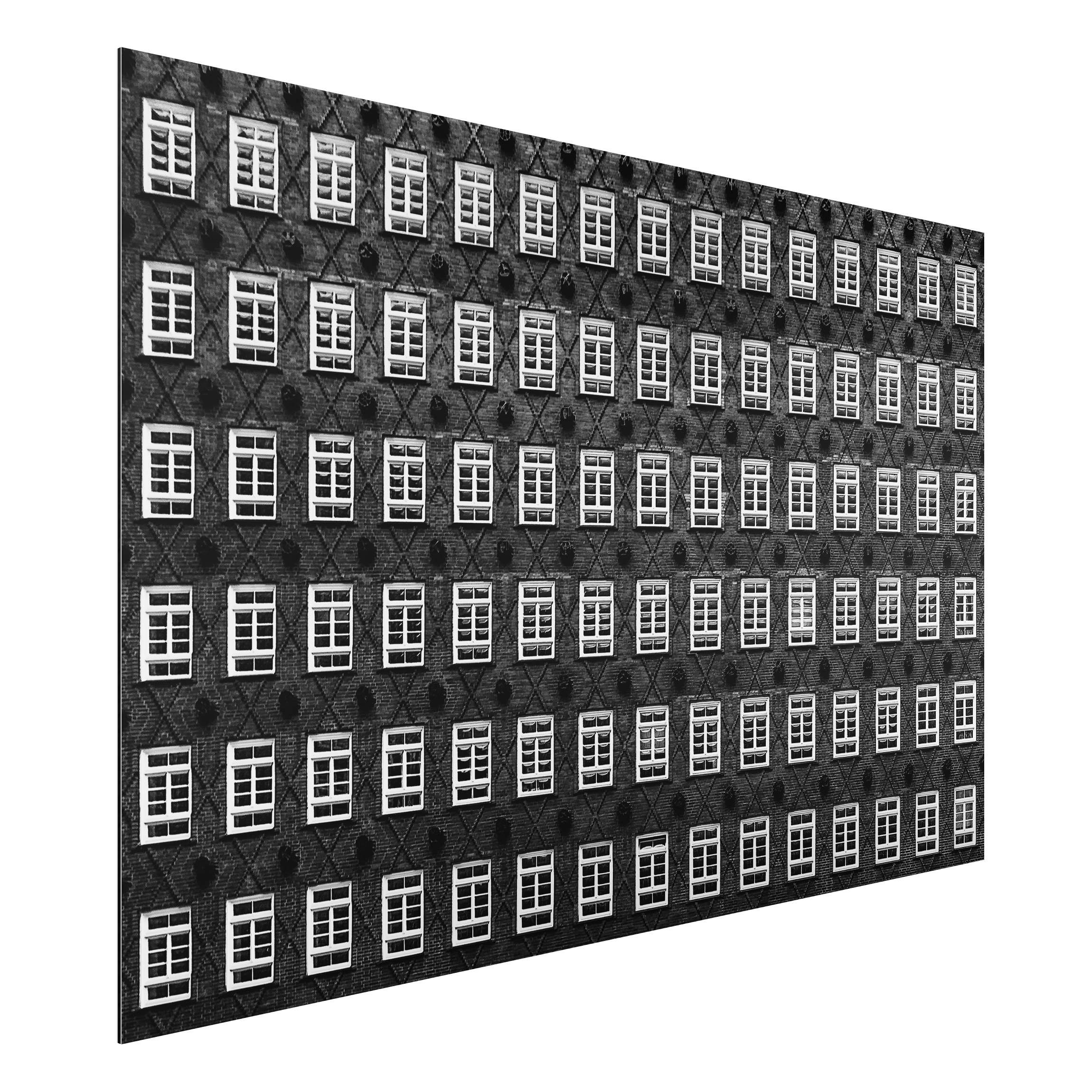 Alu-Dibond Schwarz-Weiß Windows