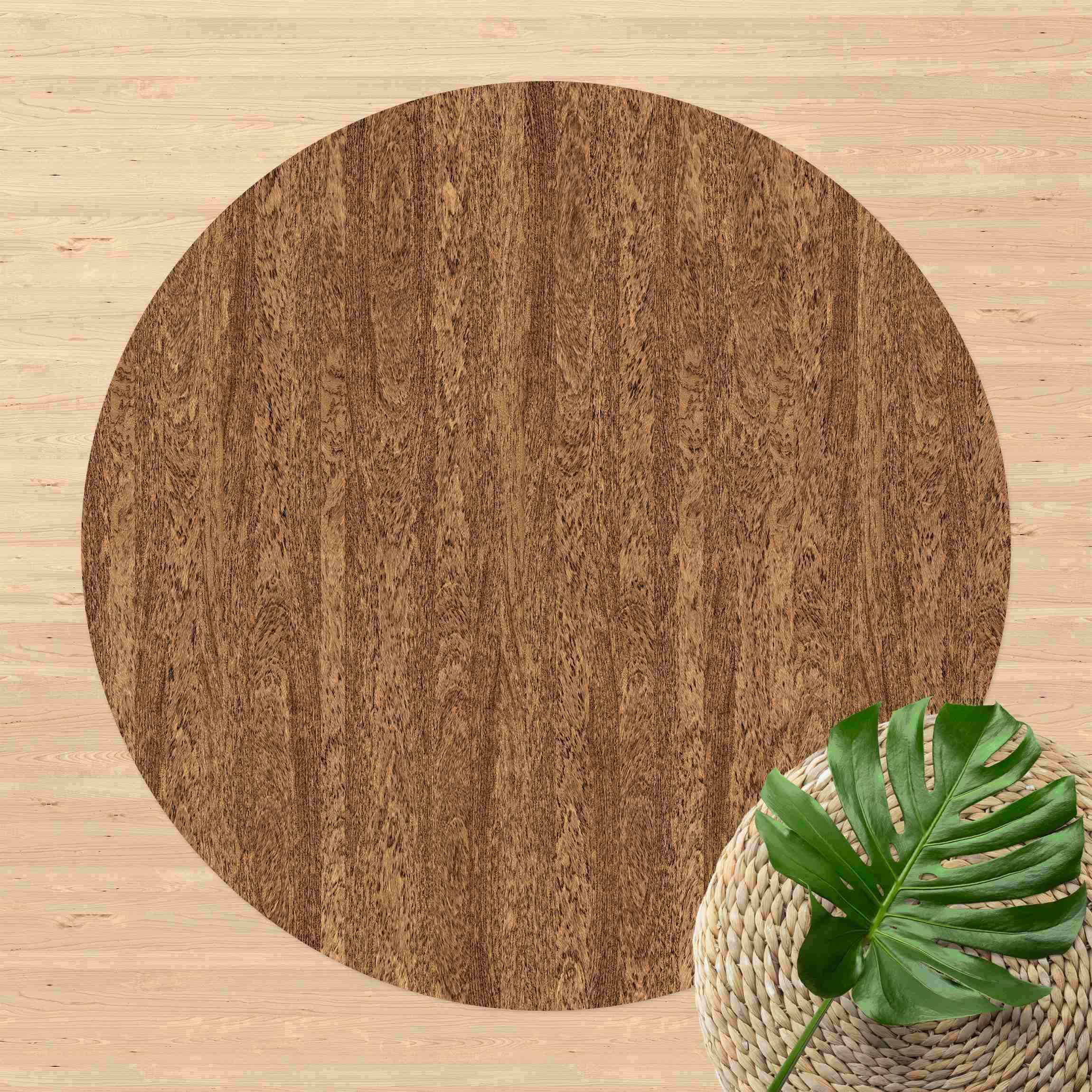 Runder Vinyl-Teppich Amburana