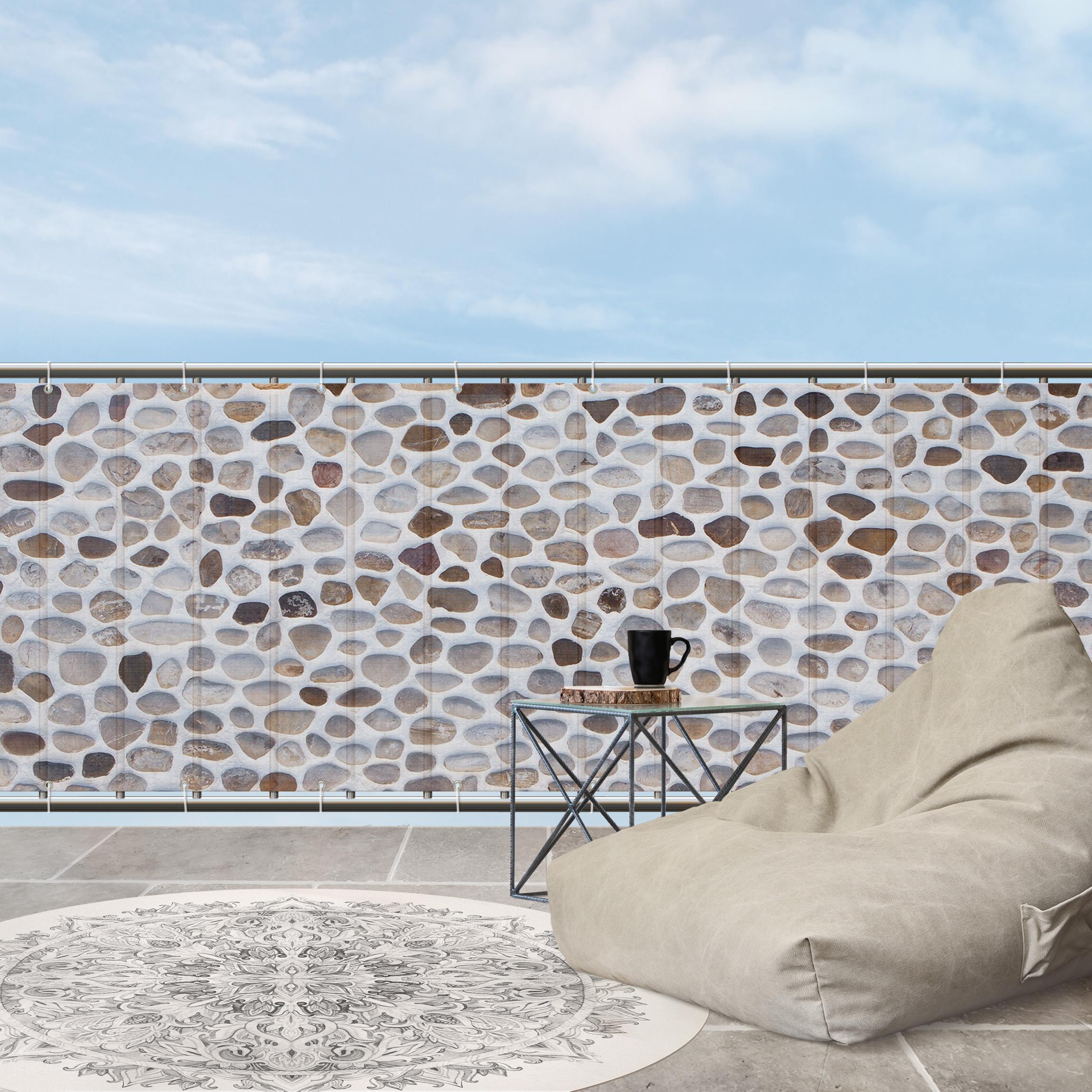 Balkon Sichtschutz Andalusische Steinmauer