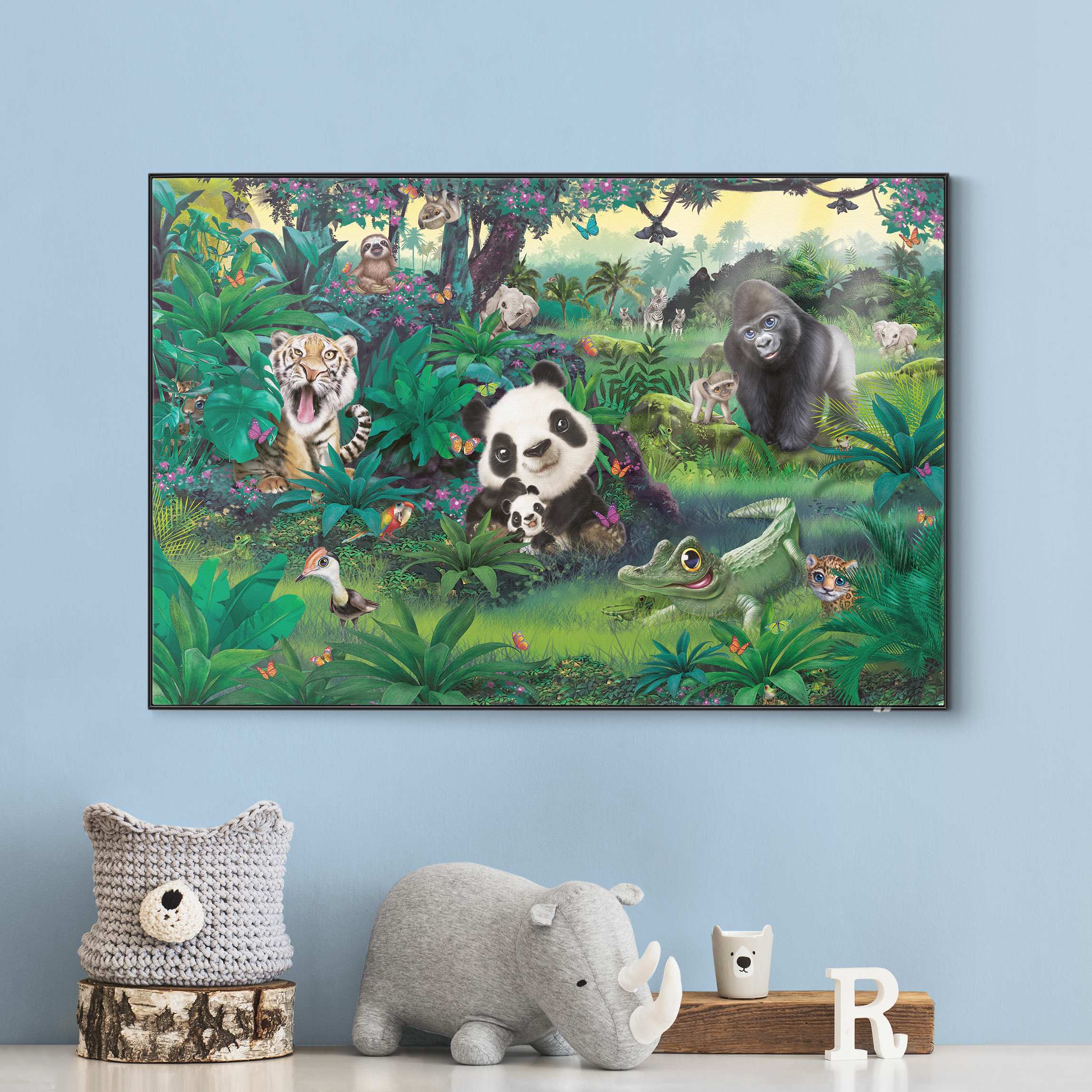 Wechselbild Animal Club International - Dschungel mit Tieren