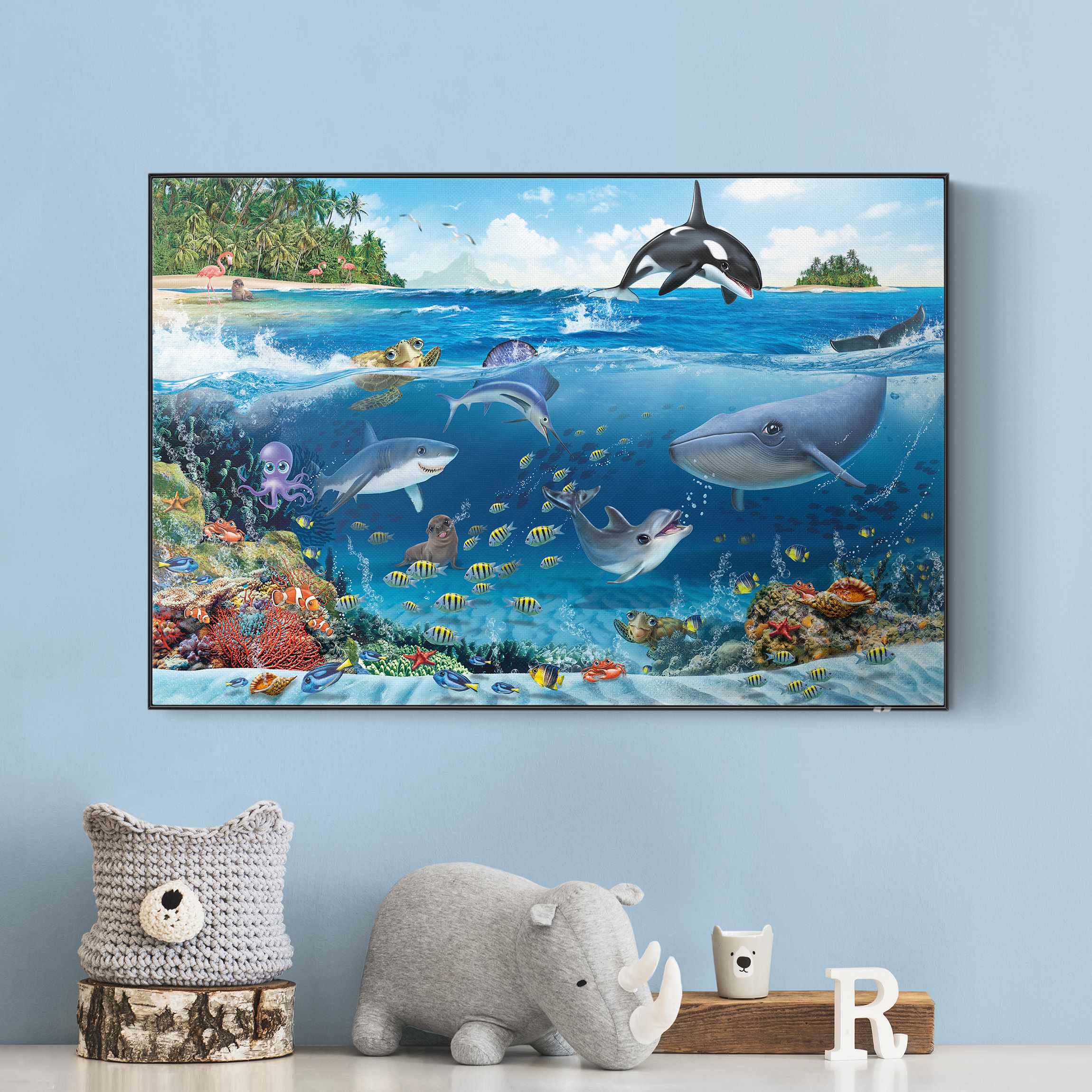 Akustik-Wechselbild Animal Club International - Unterwasserwelt mit Tieren