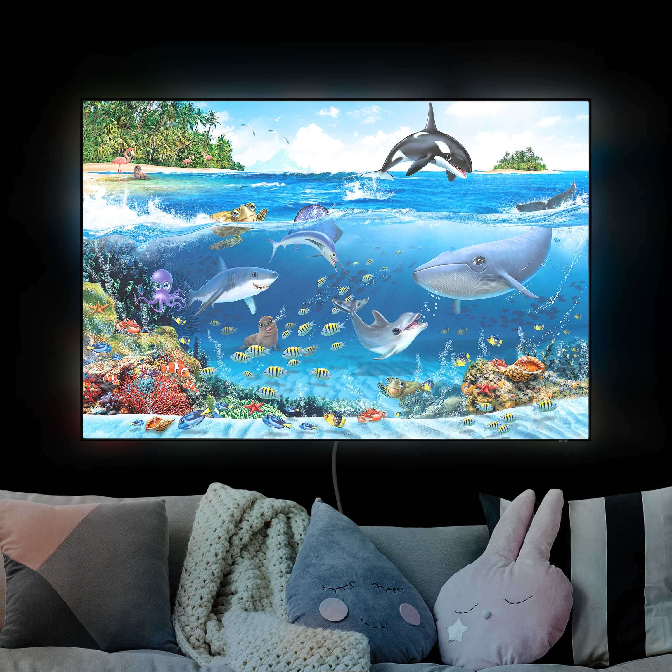 LED-Wechselbild Animal Club International - Unterwasserwelt mit Tieren