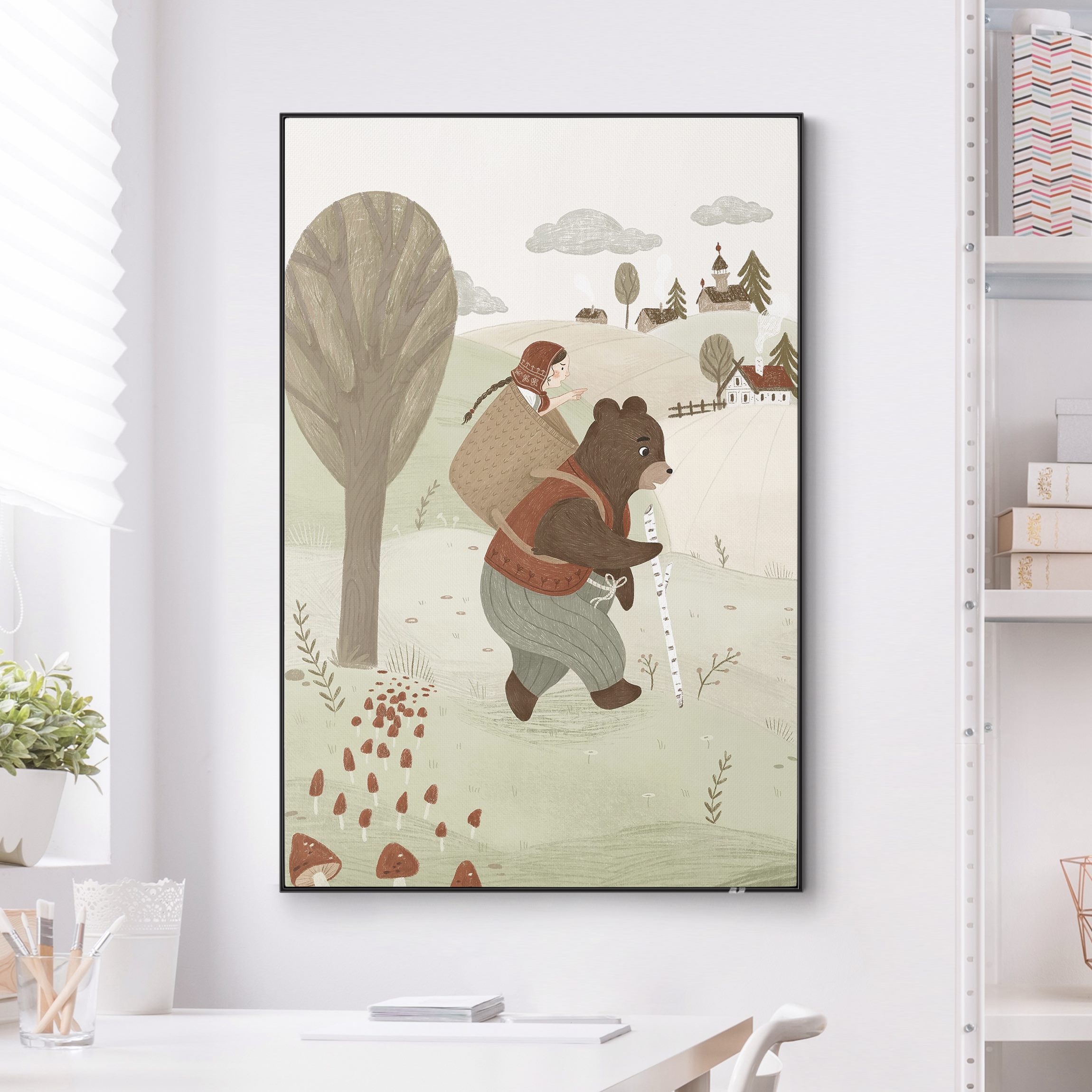 Wechselbild Anna Lunak Illustration -Mascha und der Bär