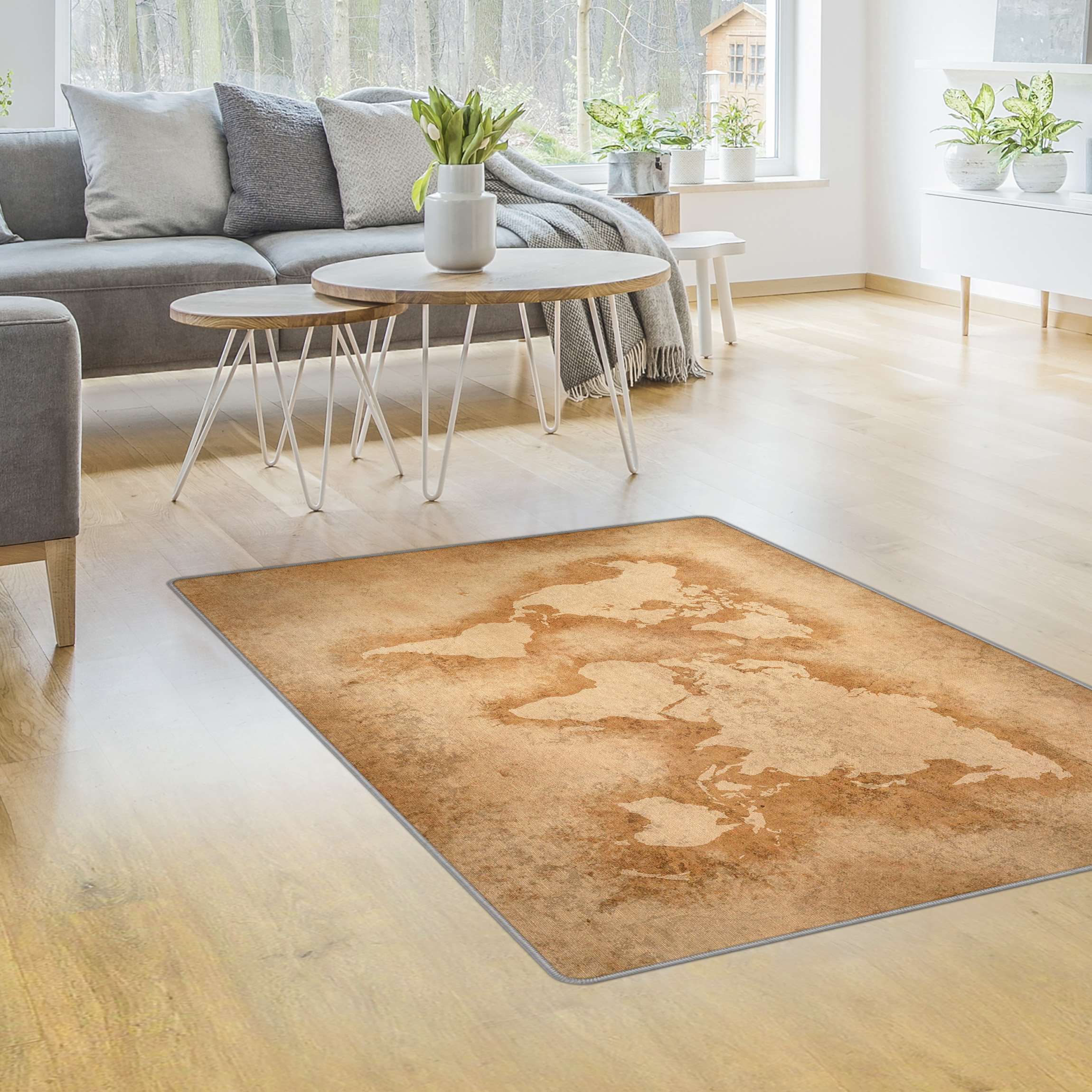 Teppich Antike Weltkarte