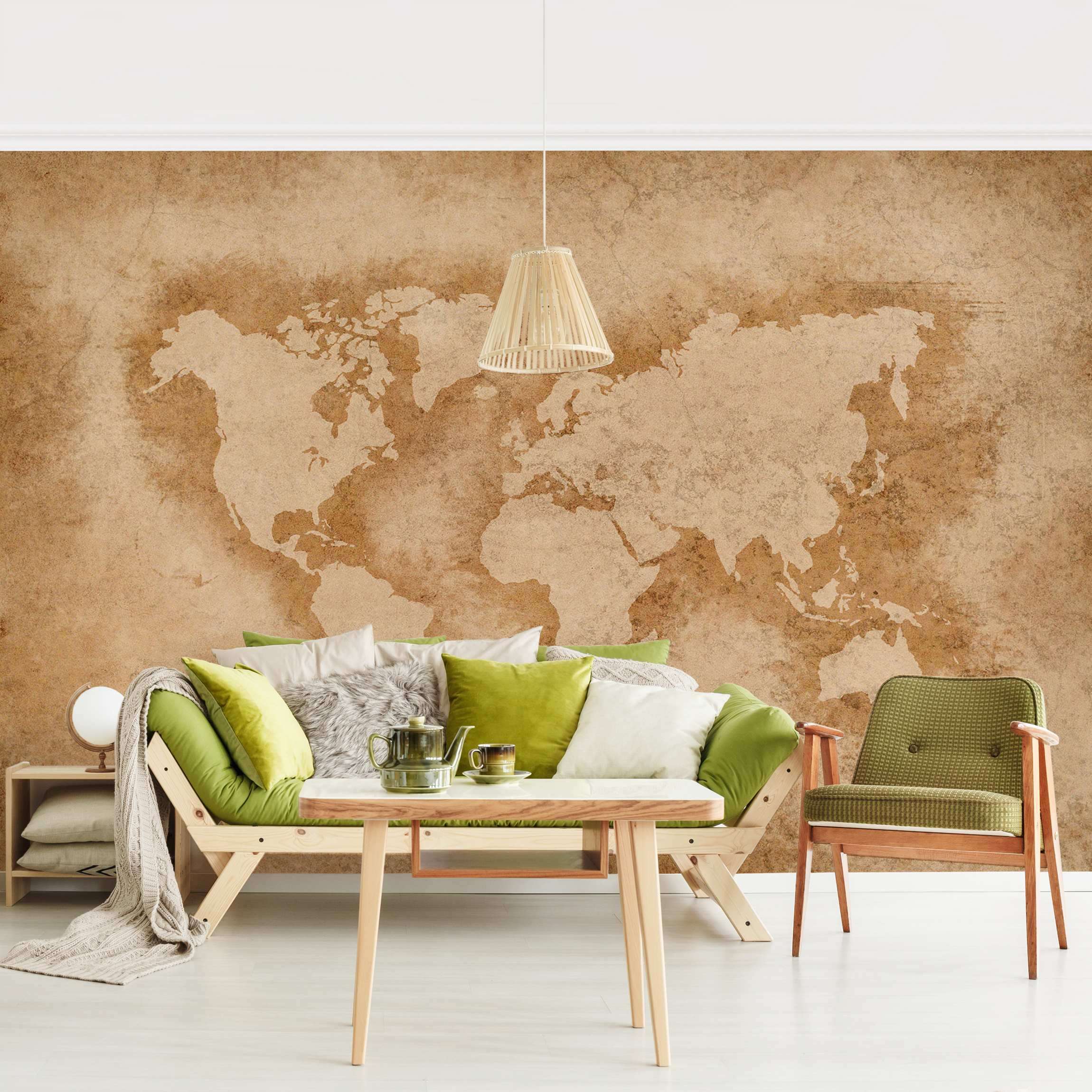 Fototapete Antike Weltkarte