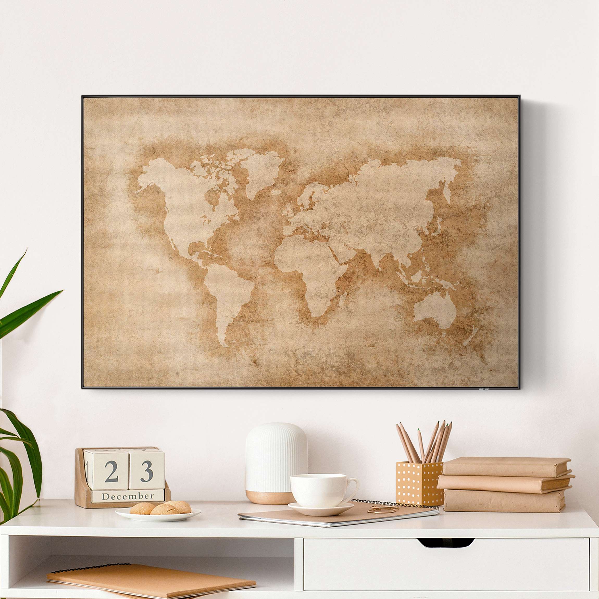 Akustik-Wechselbild Antike Weltkarte