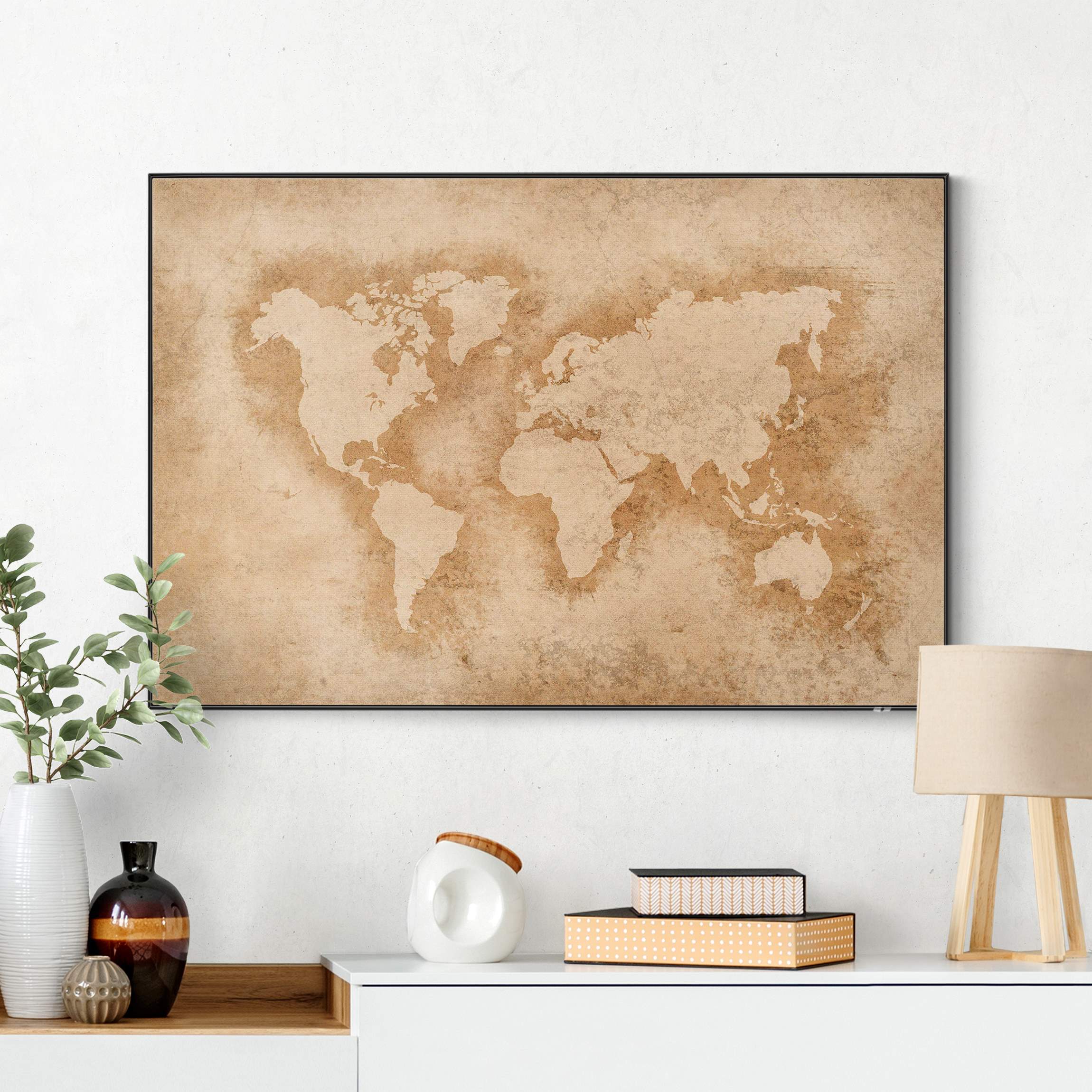 Wechselbild Antike Weltkarte