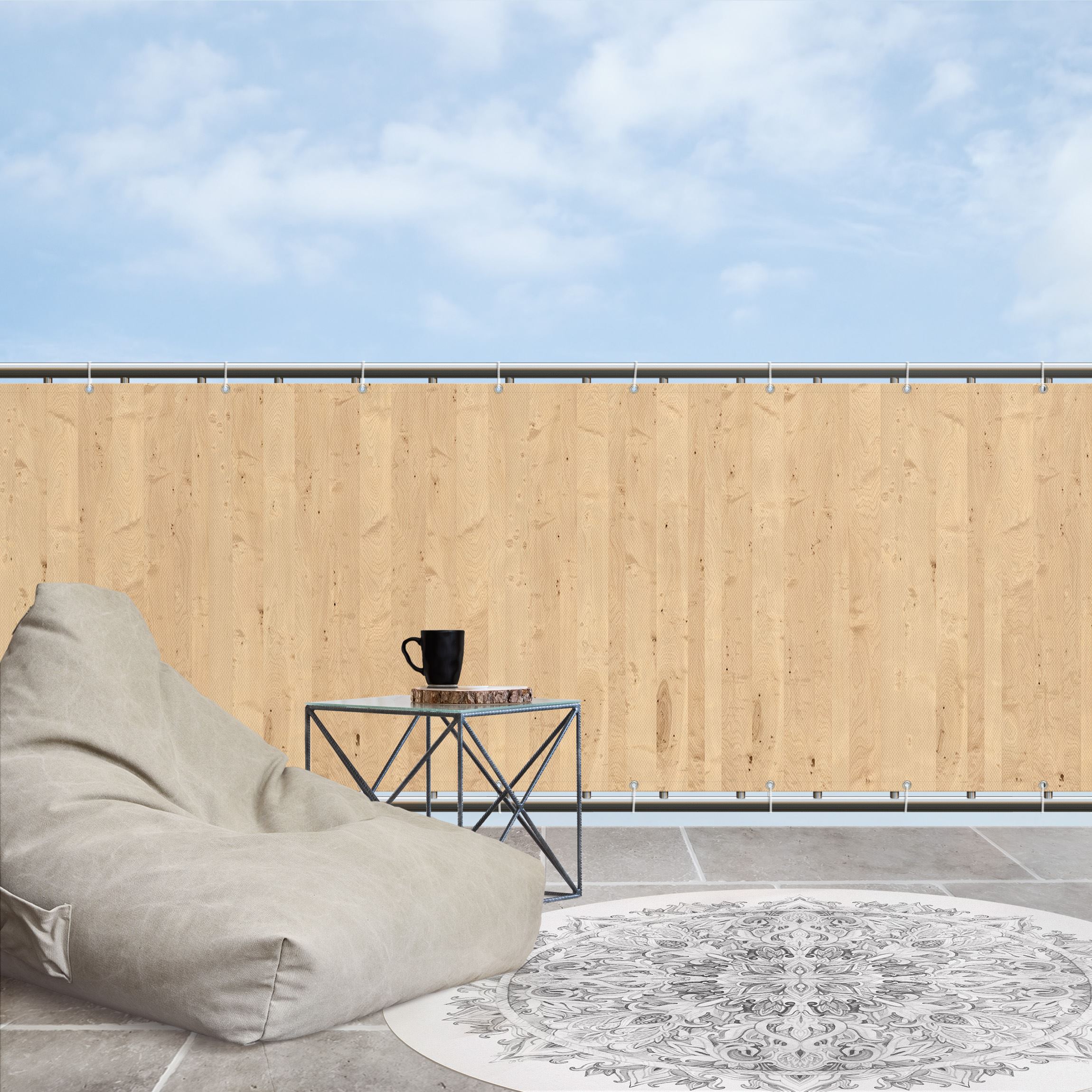 Balkon Sichtschutz Apfelbirke