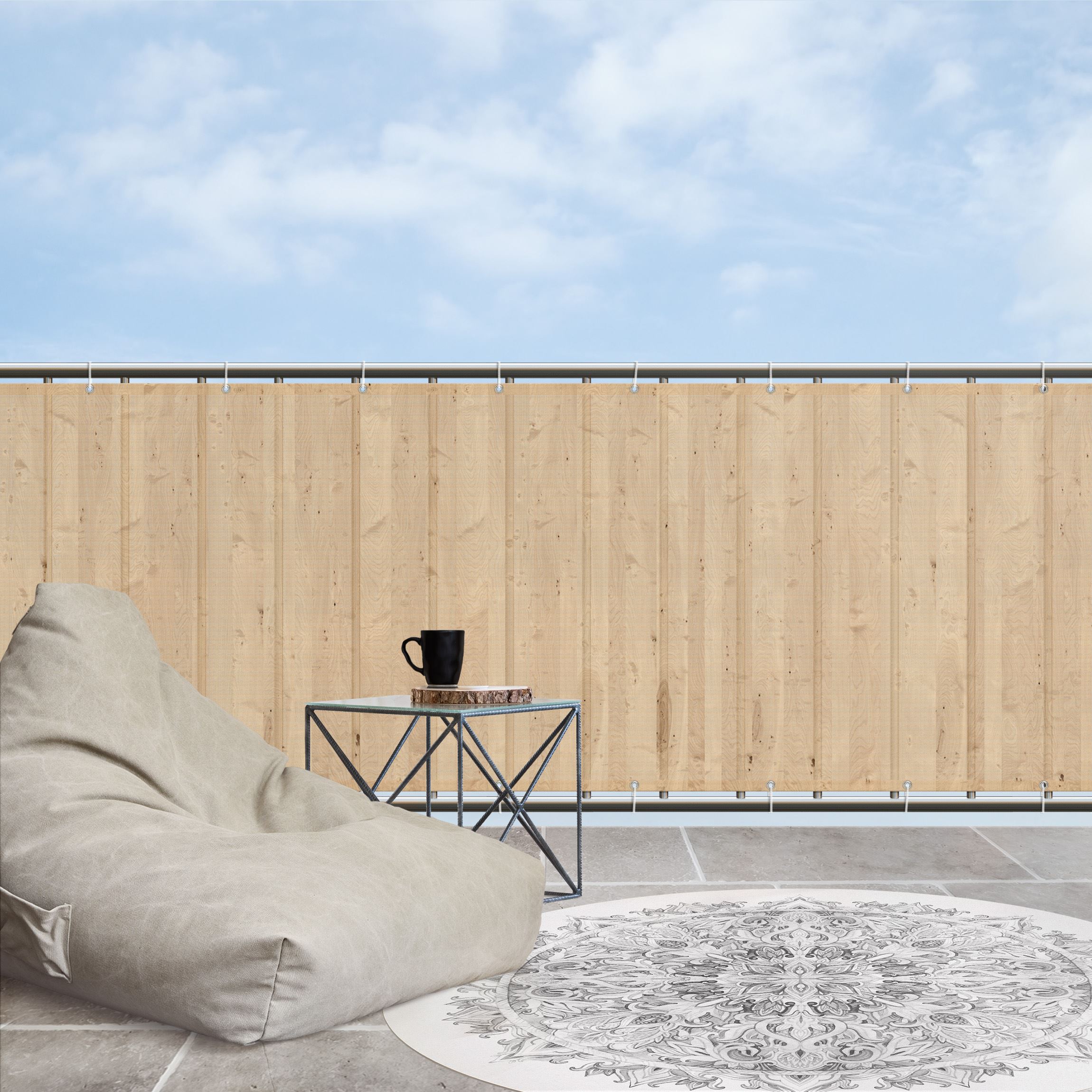 Balkon Sichtschutz Apfelbirke