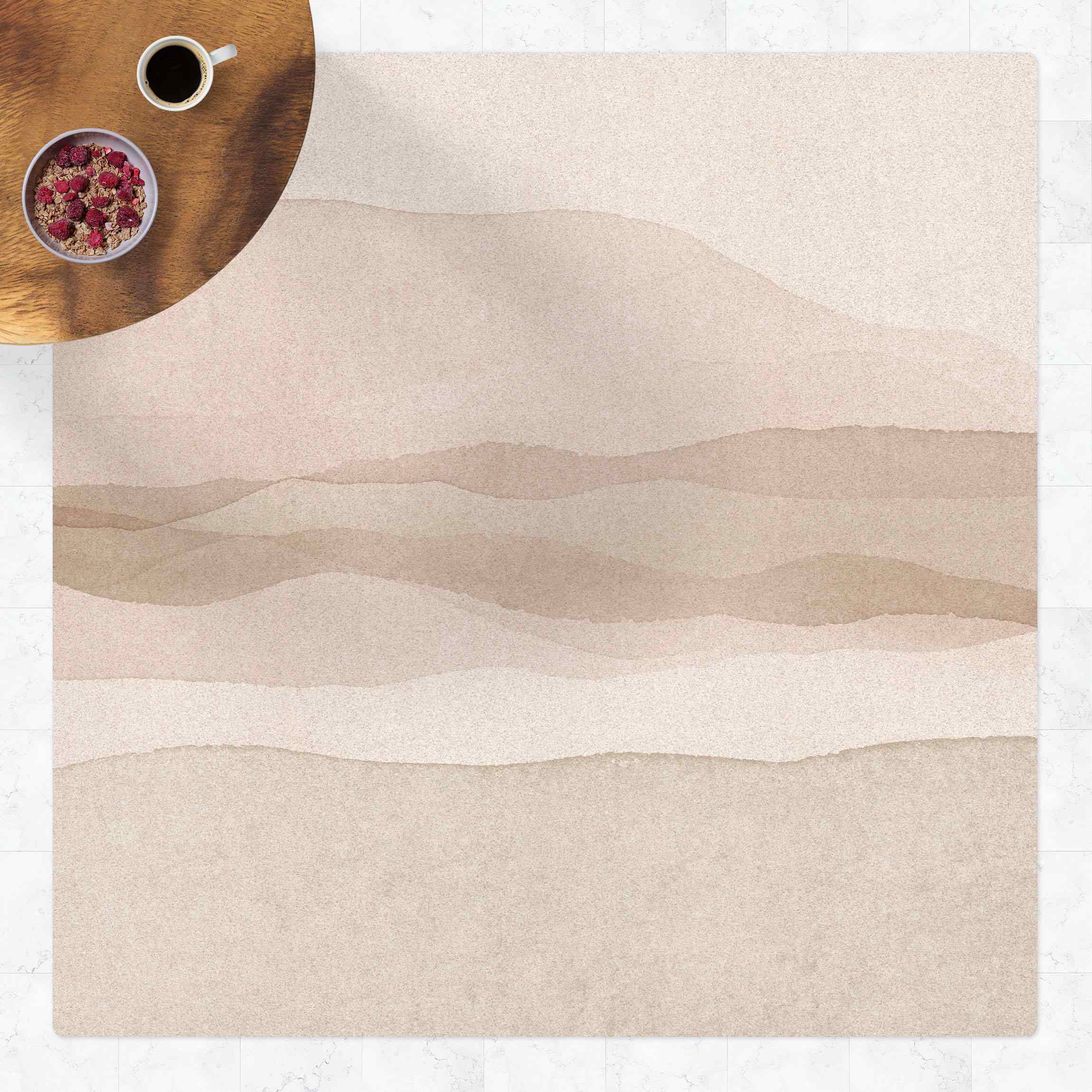 Kork-Teppich Aquarell Landschaft Lichtberge