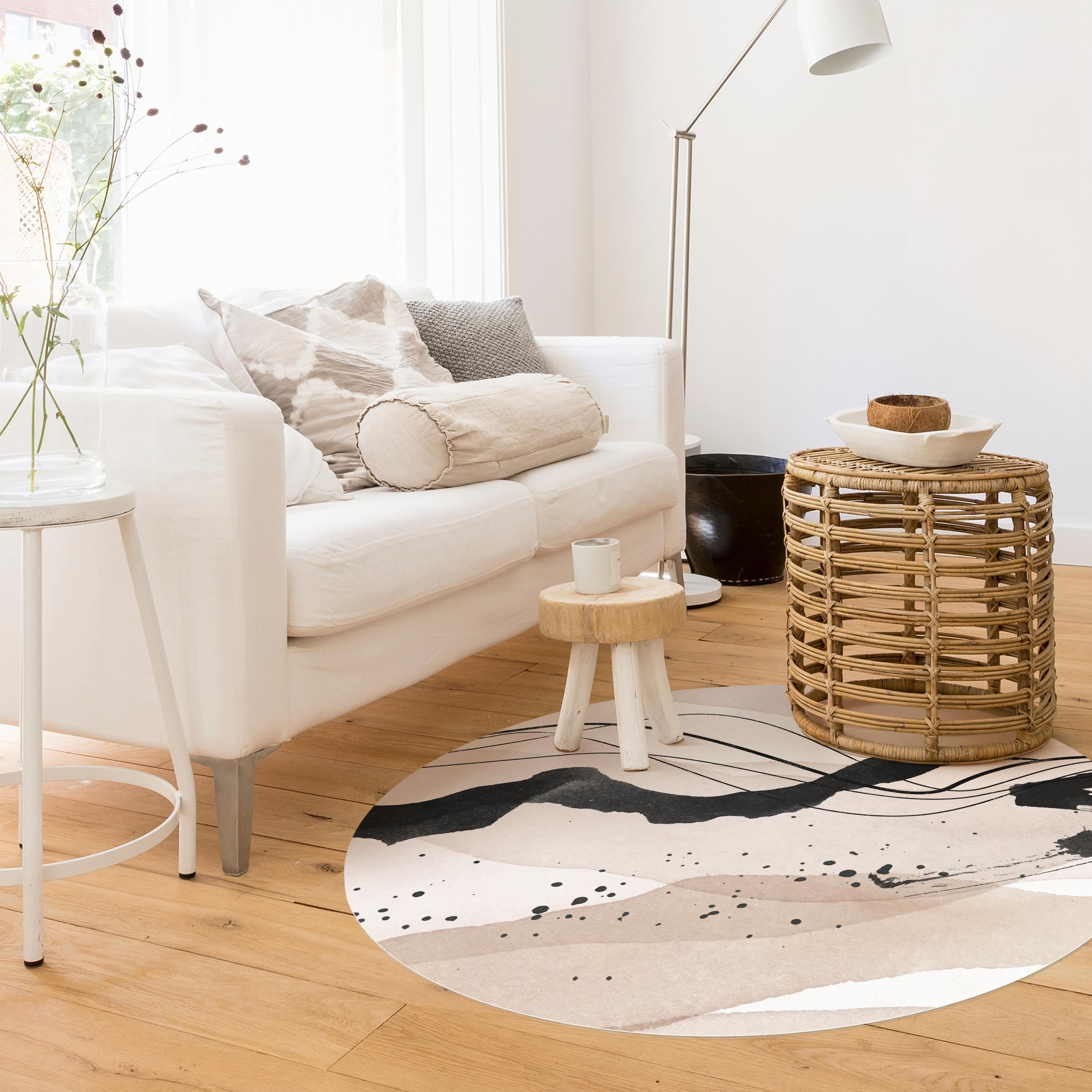 Runder Vinyl-Teppich Aquarell Landschaft Nachtwogen