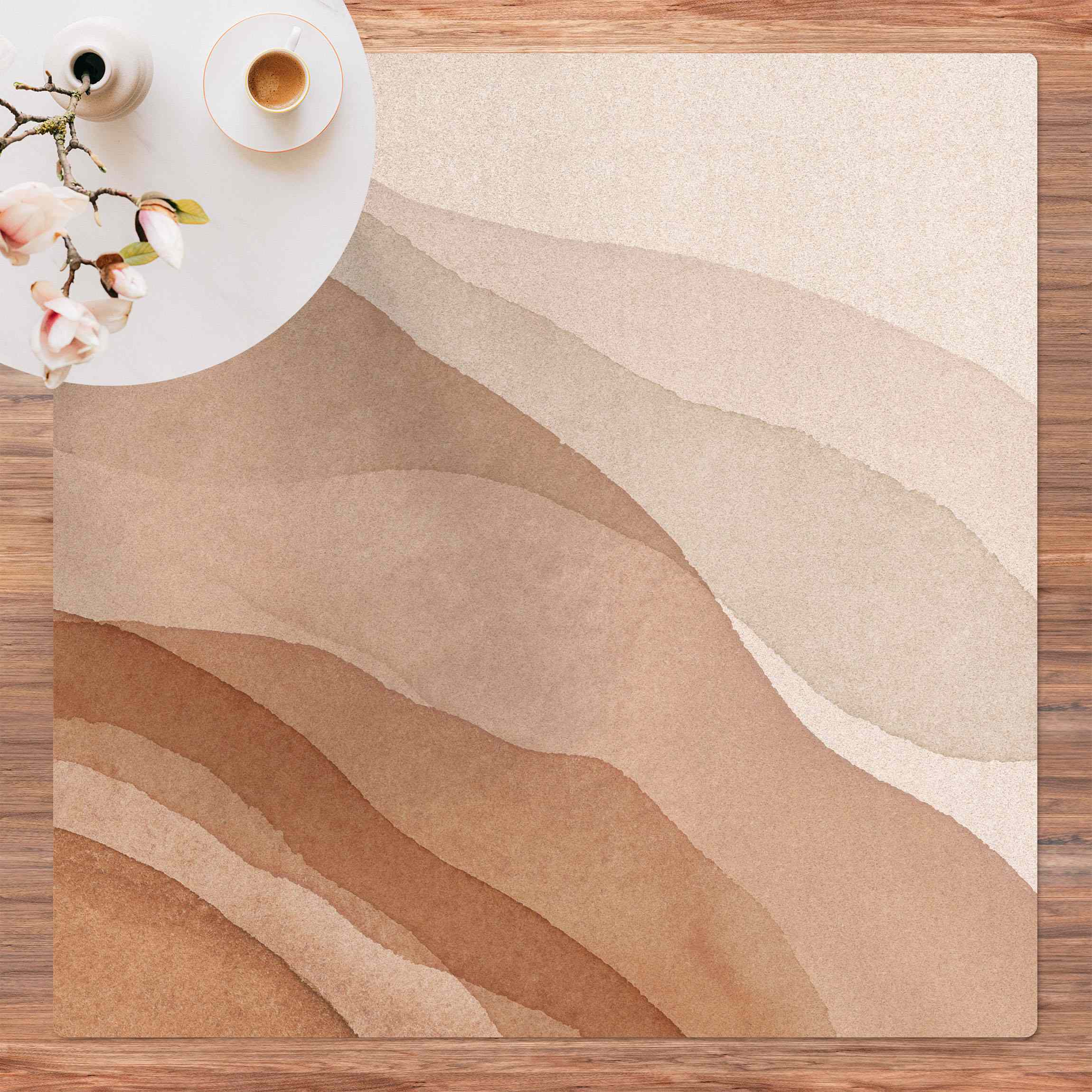 Kork-Teppich Aquarell Landschaft Sandwogen