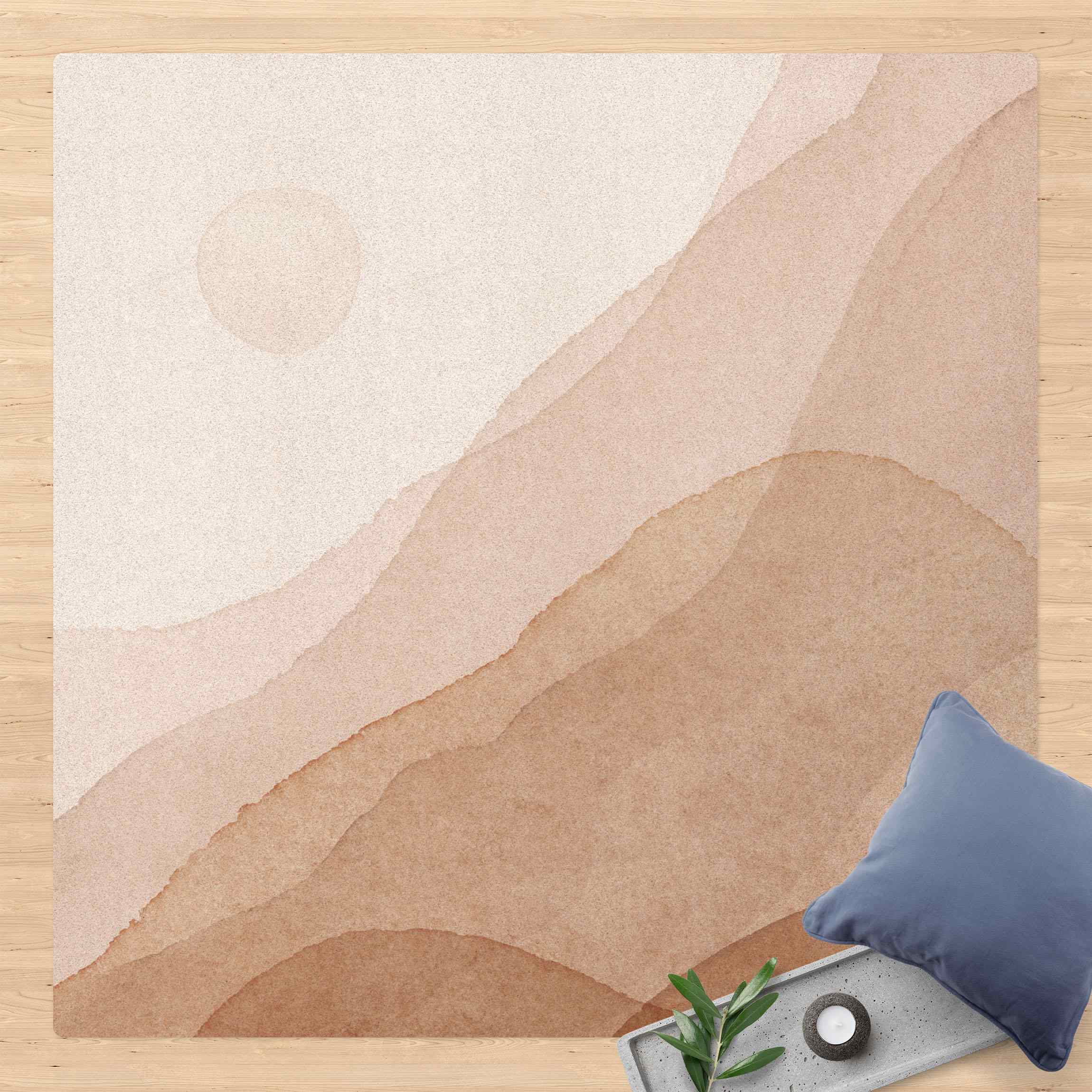 Kork-Teppich Aquarell Landschaft Tagmond