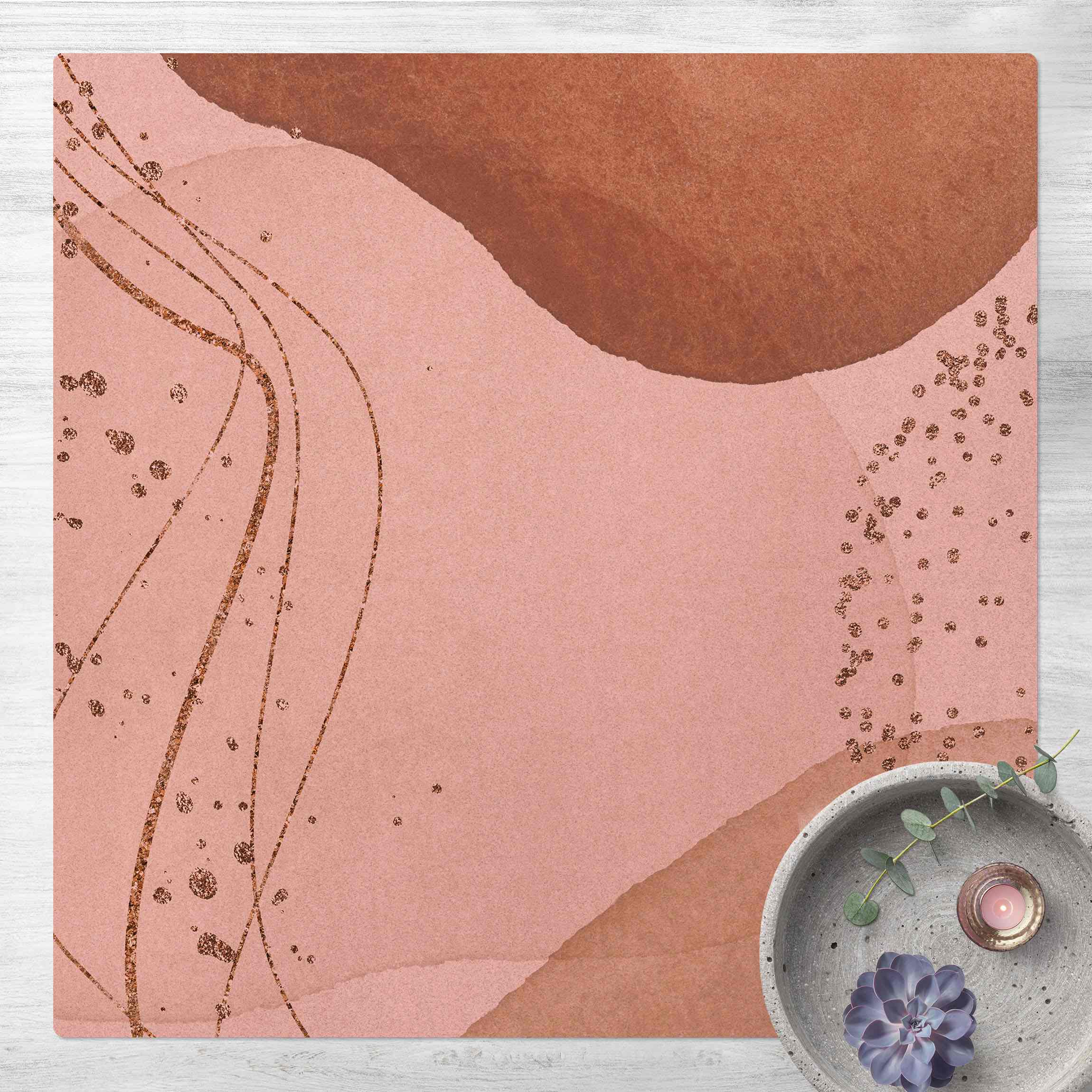 Kork-Teppich Aquarell Landschaft Windspiel