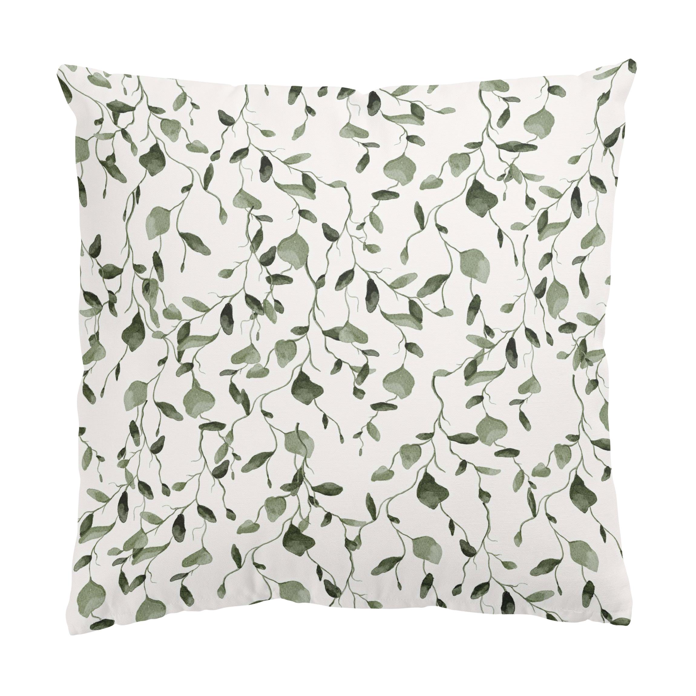 Dekokissen Aquarell Pflanzen Blätterregen