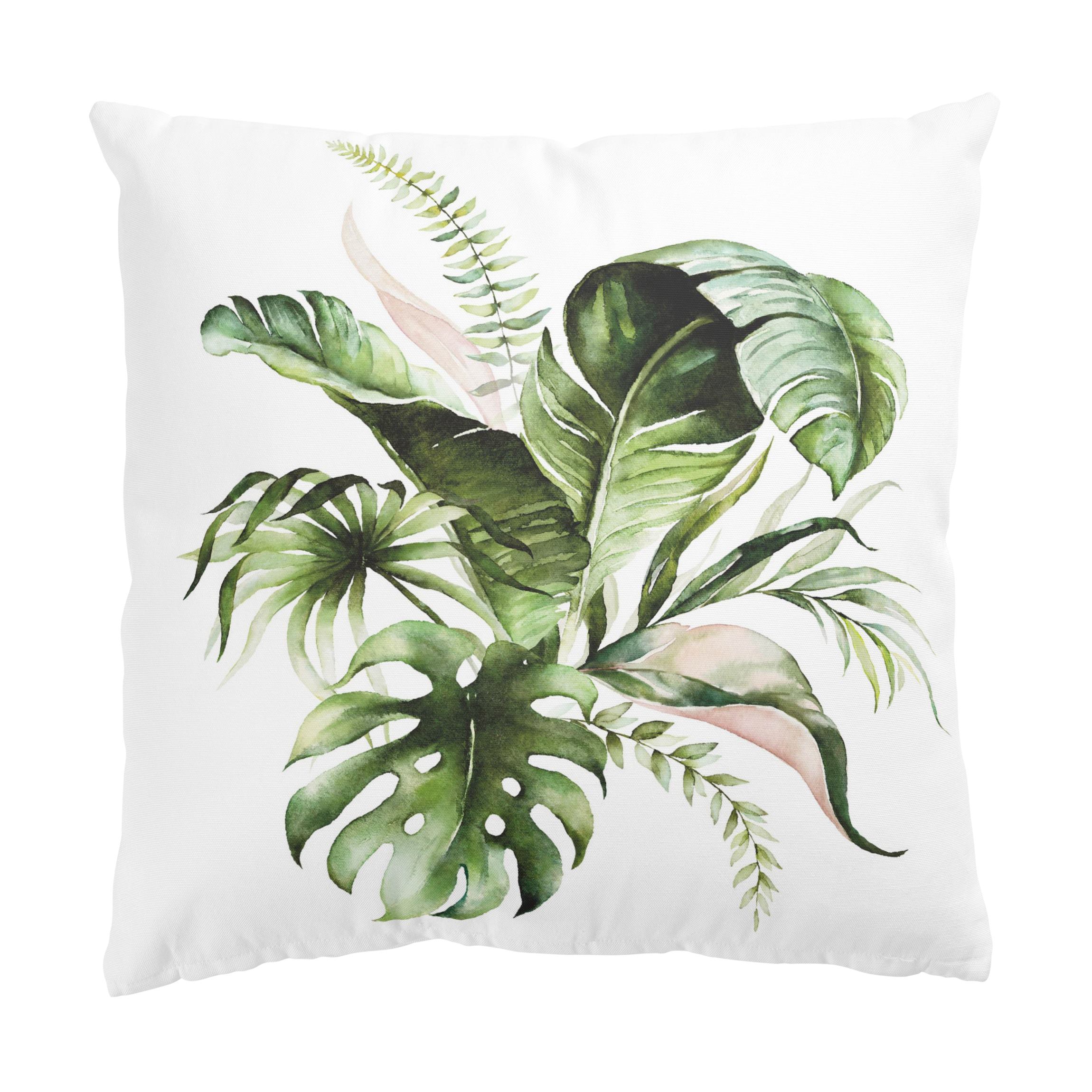 Dekokissen Aquarell Pflanzen Dschungelbouquet