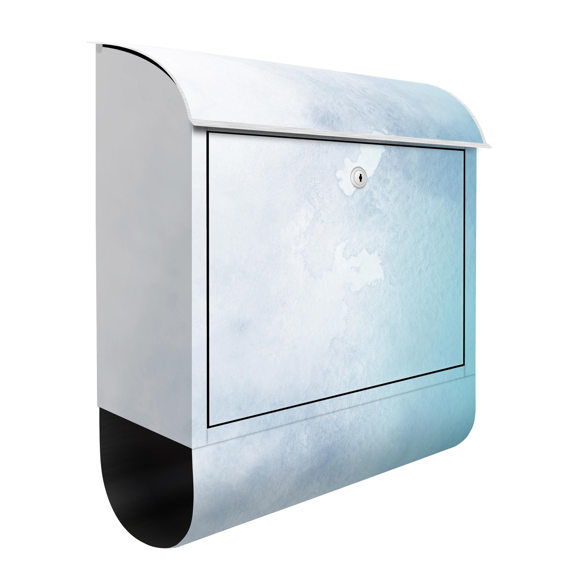 Briefkasten Aquarellstruktur Blauer Wellengang