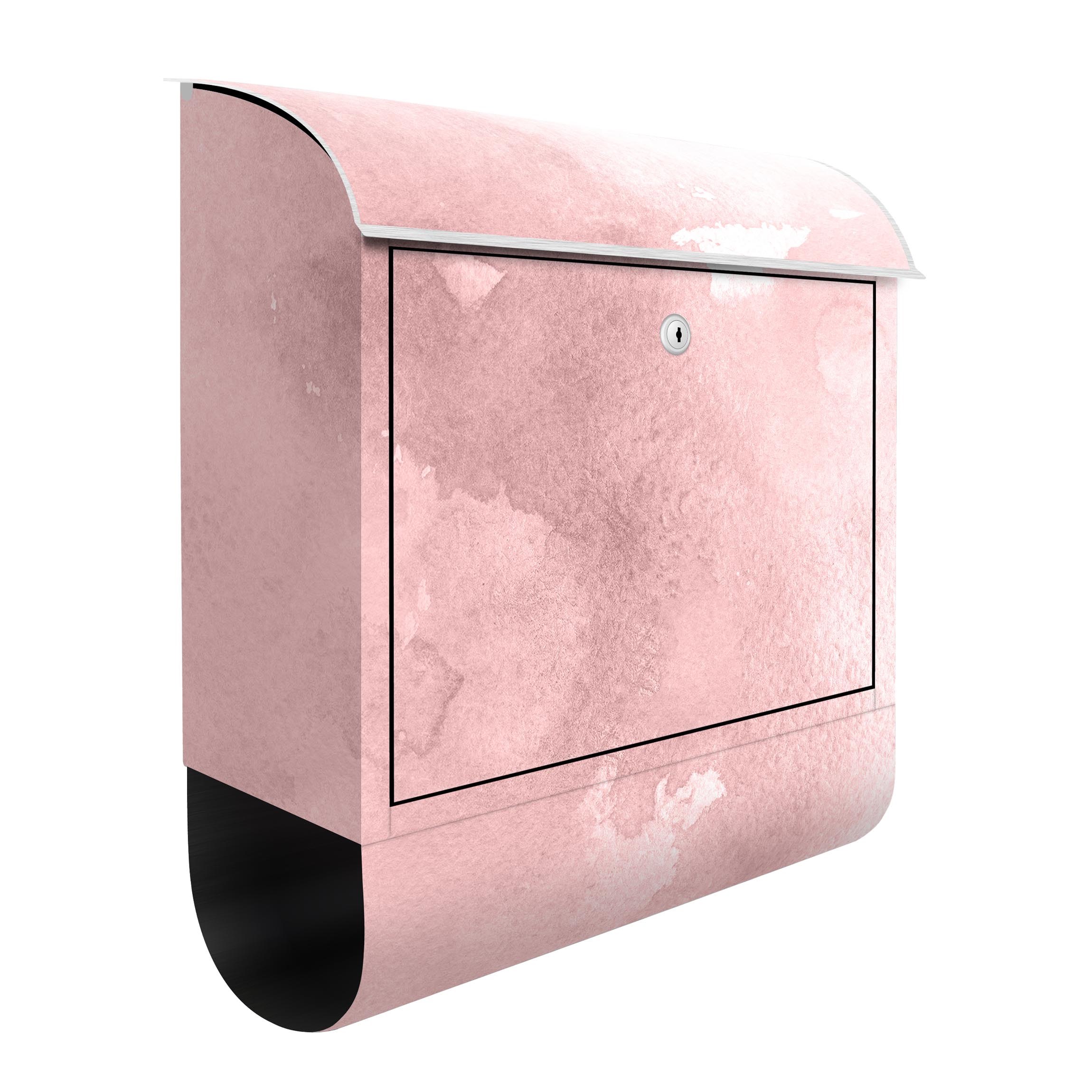 Briefkasten Aquarellstruktur Rosa Zuckerwatte