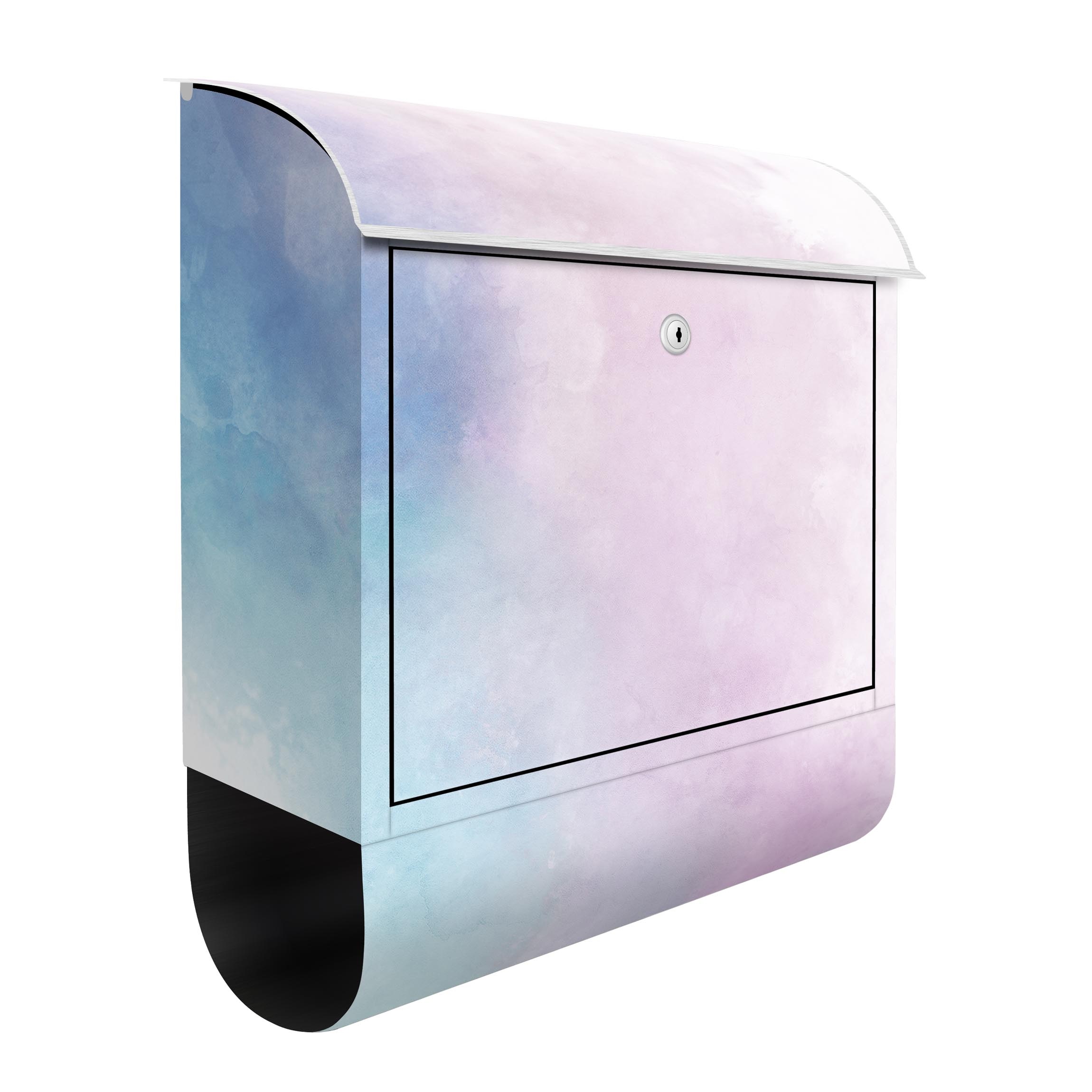 Briefkasten Aquarellstruktur Symbiose Blau Lila