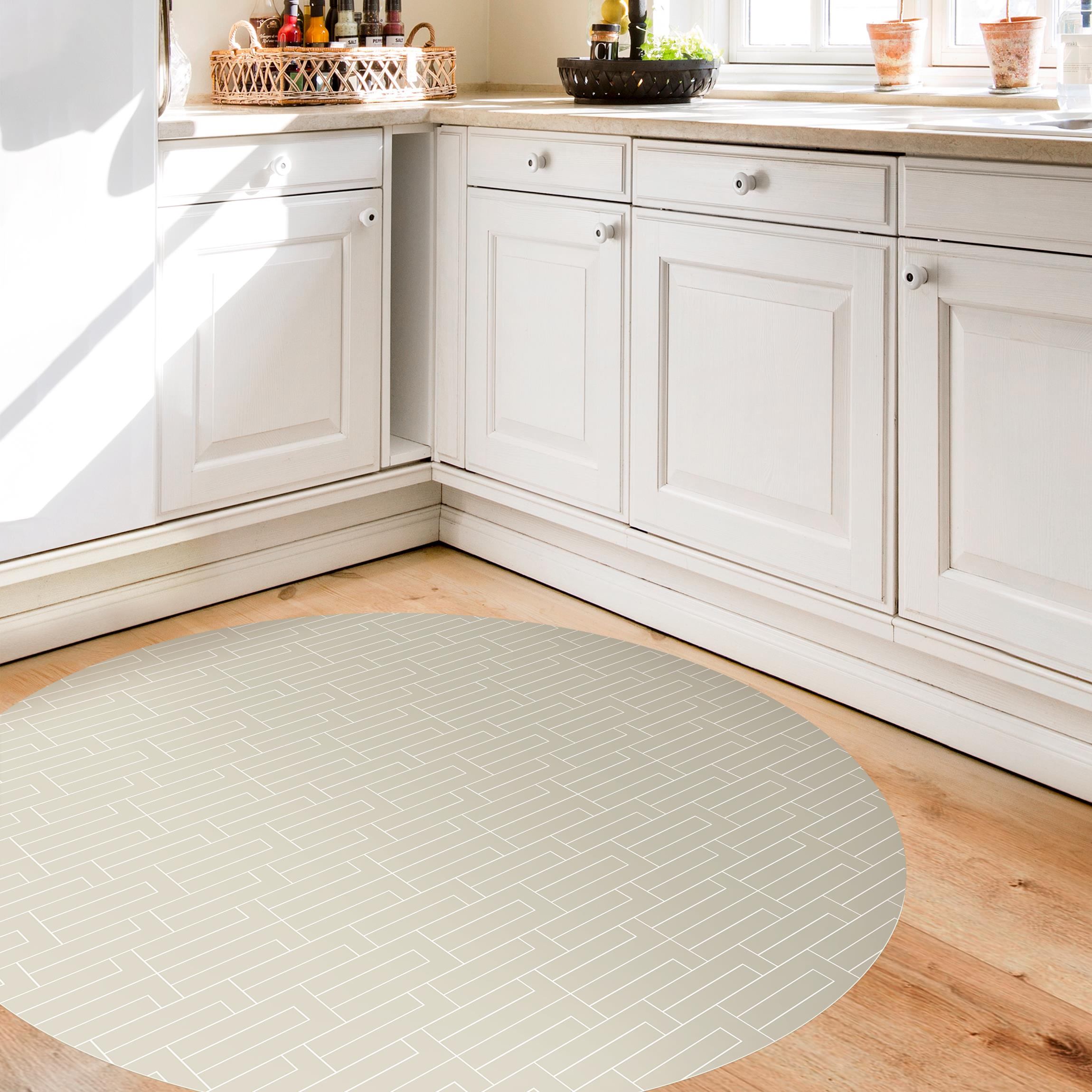 Runder Vinyl-Teppich Art Deco Aquädukt Muster