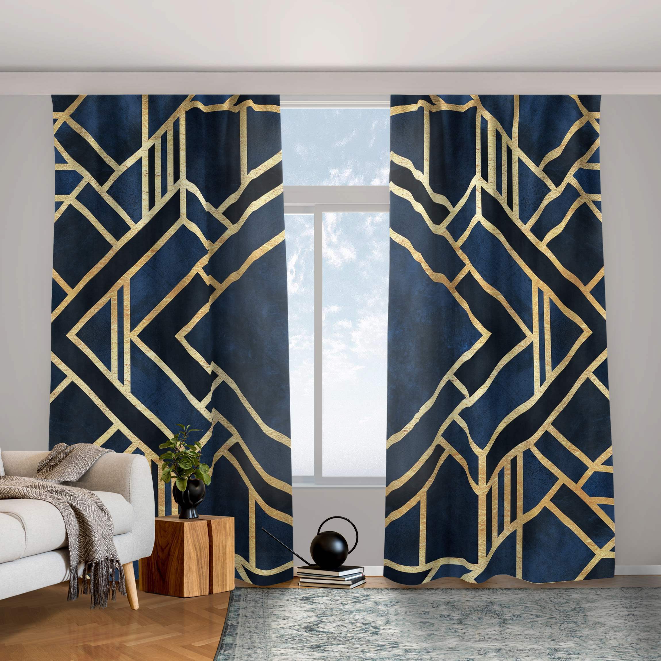 Vorhang Art Deco Gold