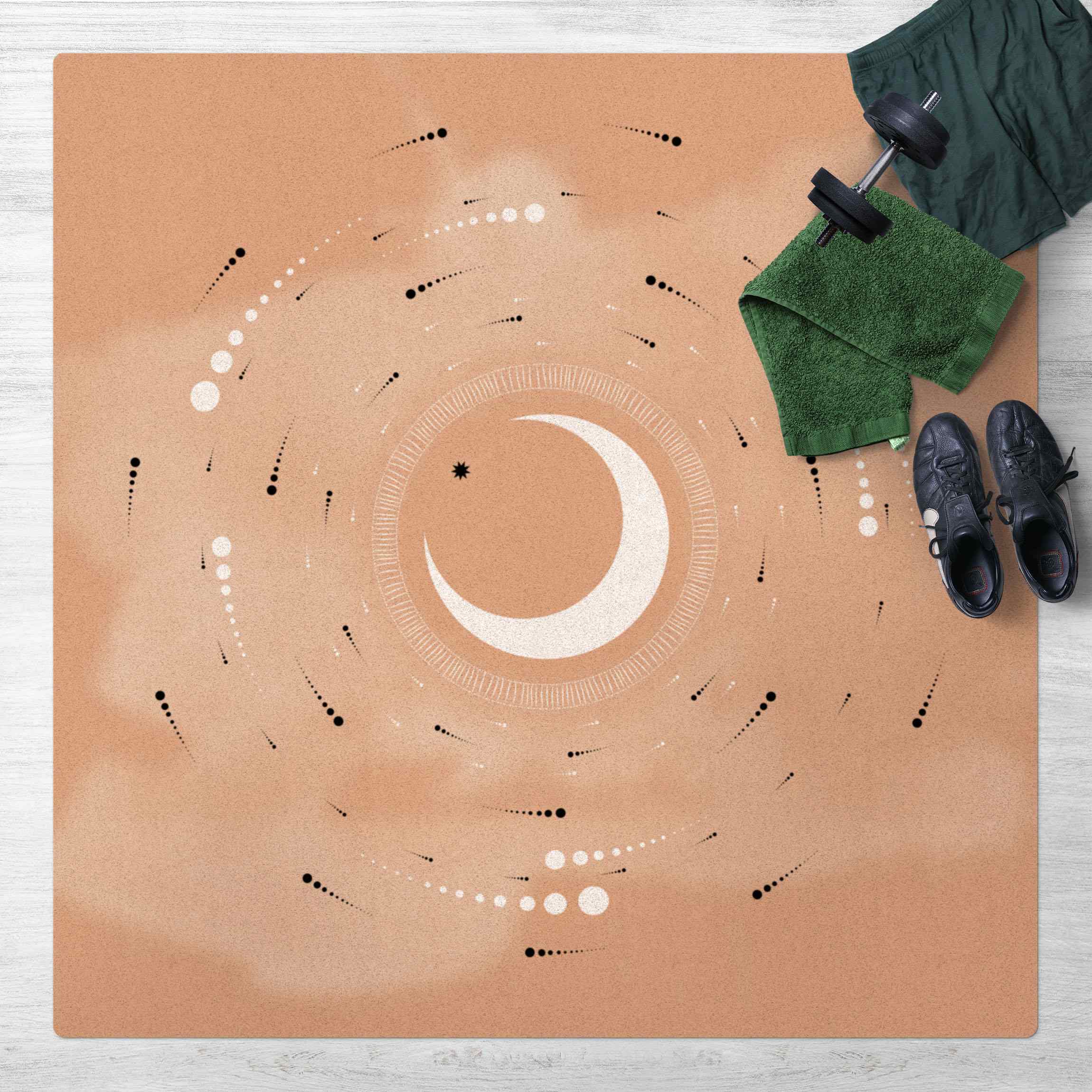 Kork-Teppich Astrologie Mond im Sternenstaub