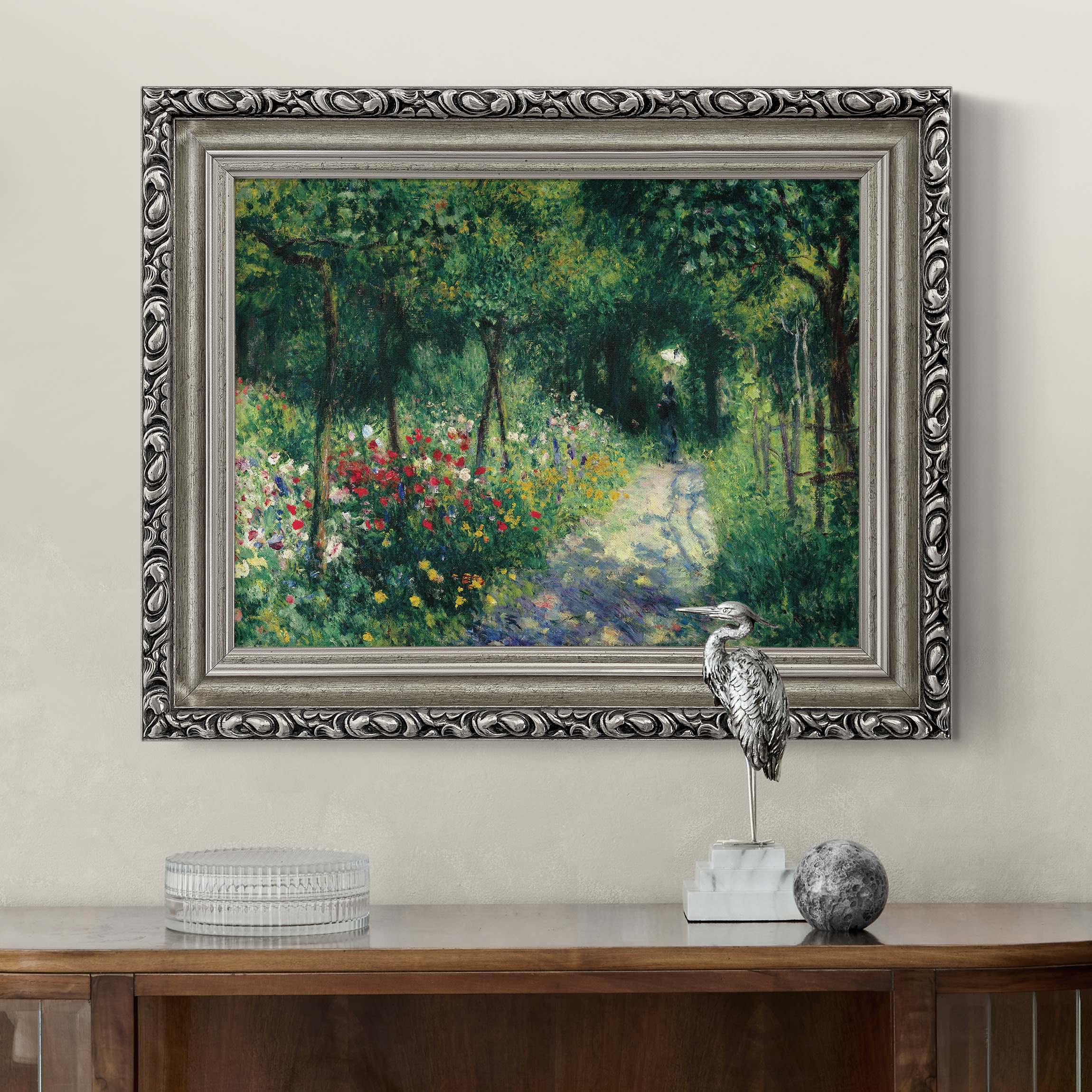 Leinwandbild in Barockrahmen Auguste Renoir - Frauen im Garten