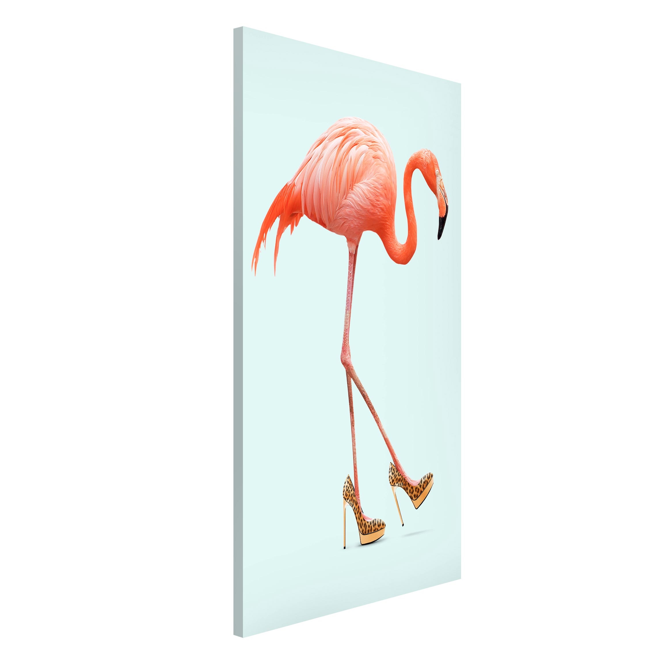 Magnettafel - Hochformat 3:4 Flamingo mit High Heels