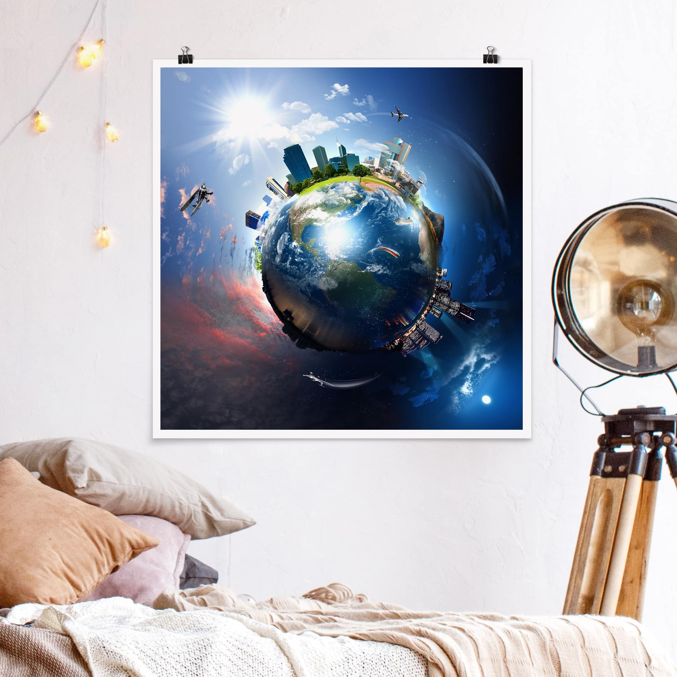 Poster - Quadrat Reise um die Welt