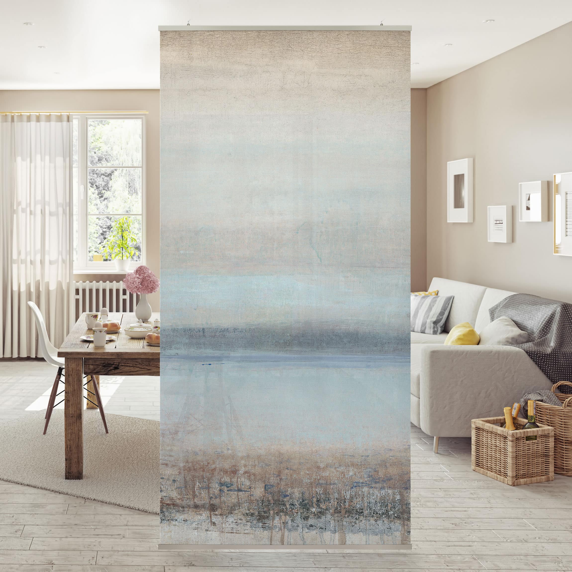 Raumteiler Horizont über Blau I