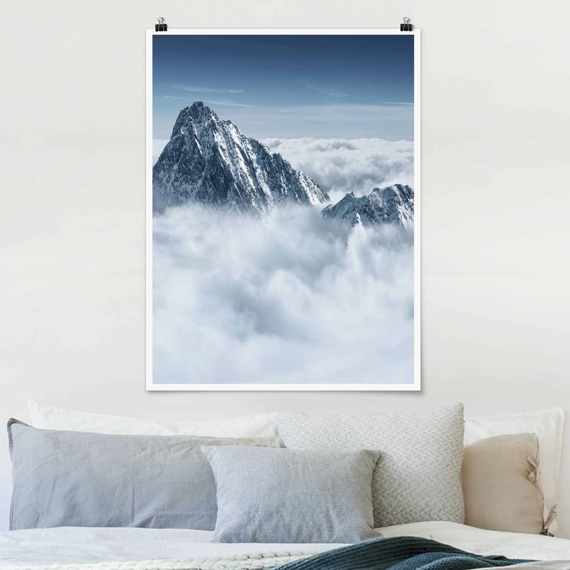 Poster - Hochformat Die Alpen über den Wolken